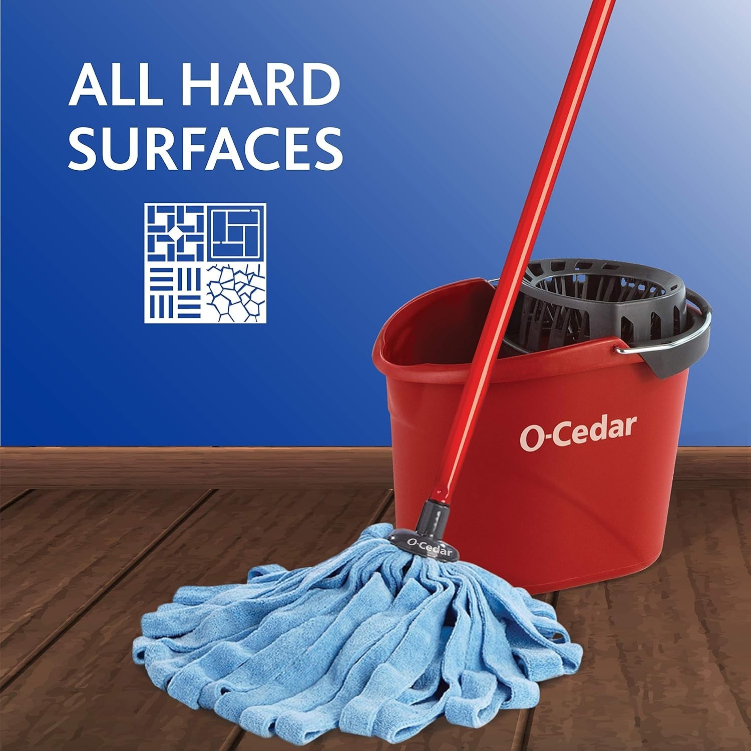 O-Cedar Microfiber Cloth Mop Refill, Blue 1 Count (Pack of 1)