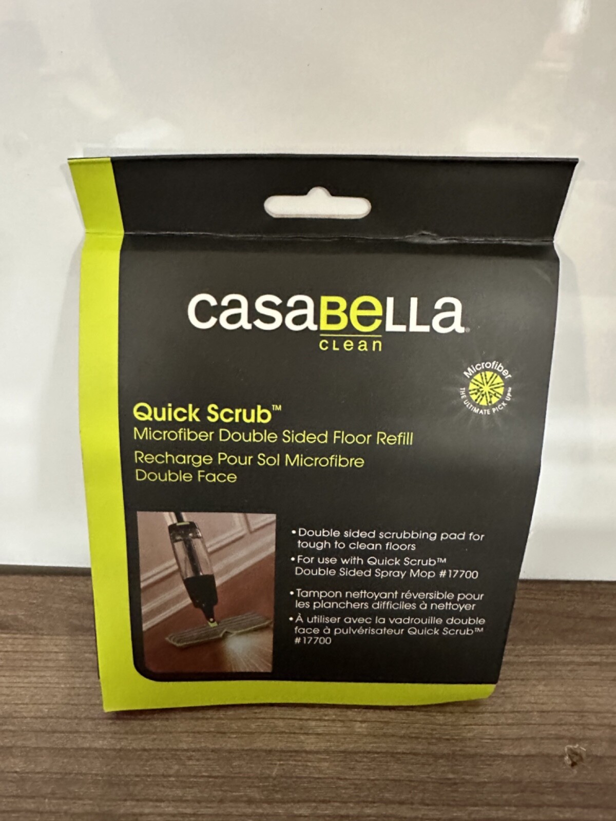 Casabella Quick Scrub Microfiber Double-Sided Floor Spray Mop #17700 Refill