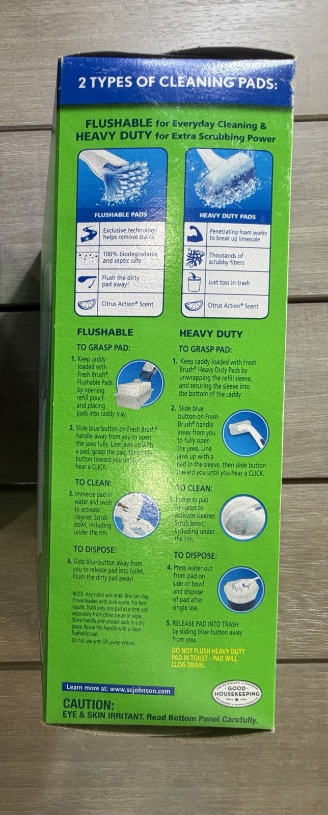Scrubbing Bubbles Fresh Brush Starter Kit/Caddy 2 Toilet Cleaning Pads 4-in-1