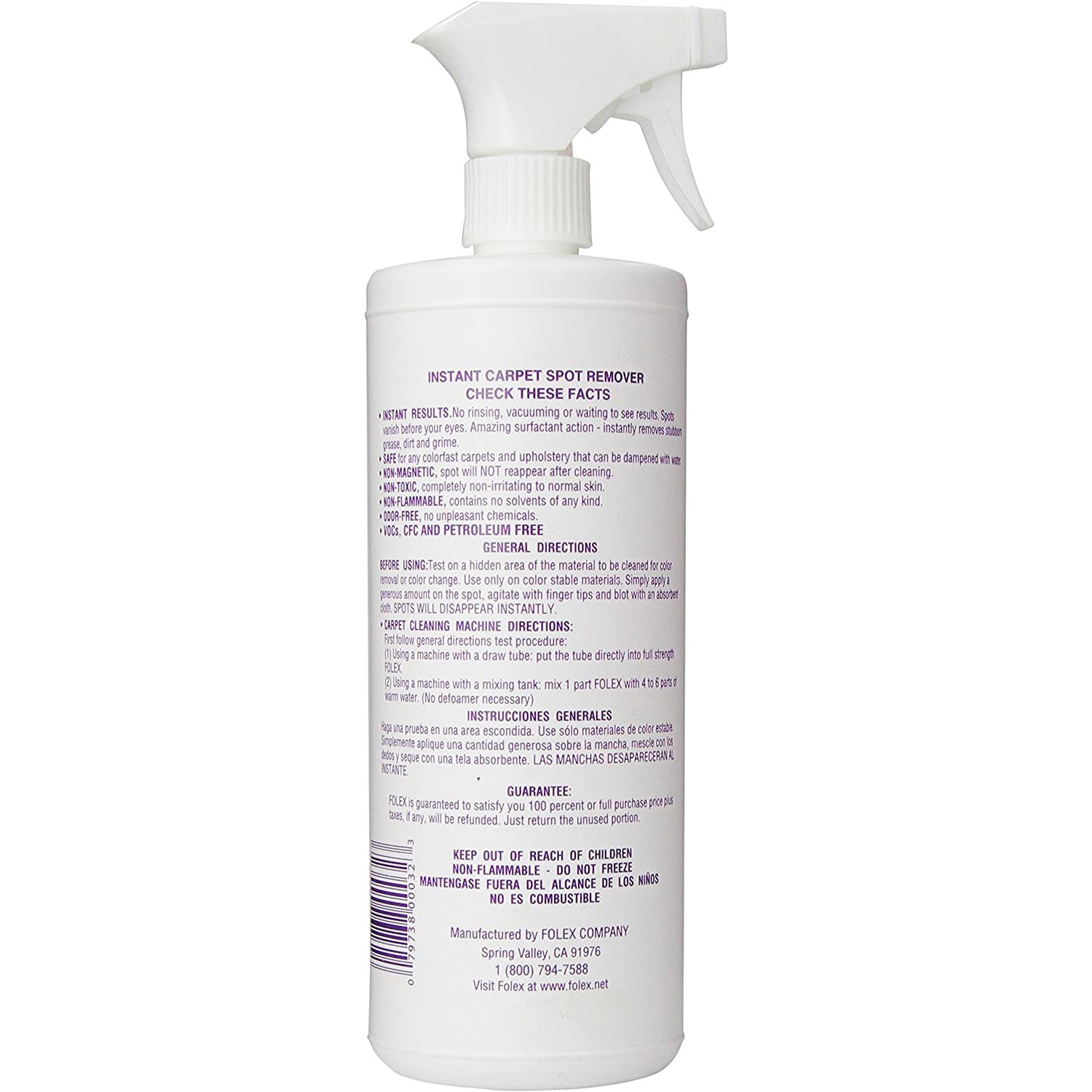 12 Pack Folex Instant Carpet Spot Remover, 32 oz – Removes Pet Accidents, Grease