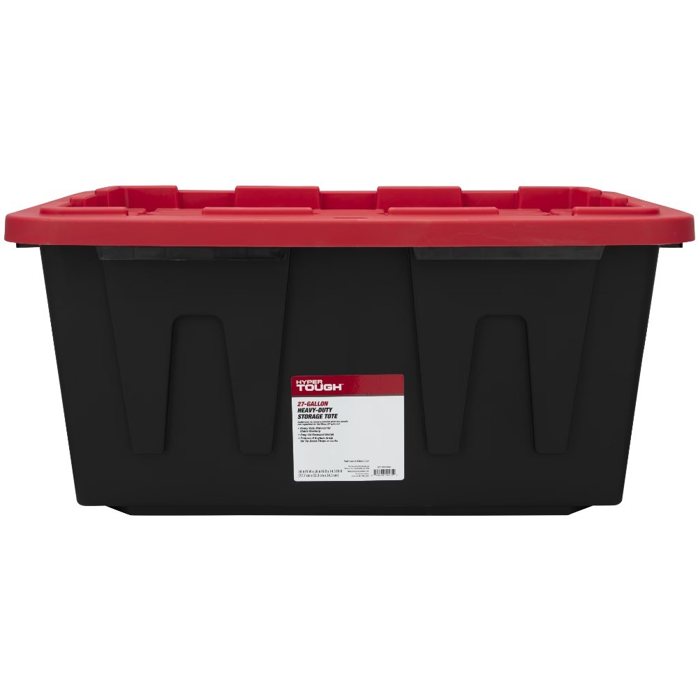(2 pack) 27 Gallon Large Storage Bin with Snap Lid, Heavy Duty Plastic Storage