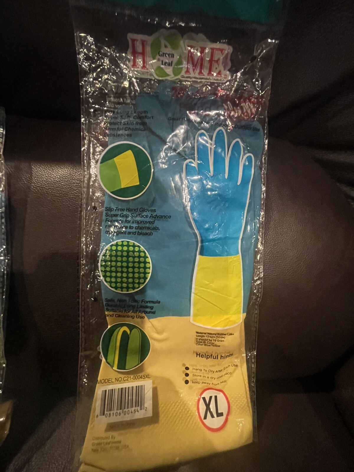 2~Pairs Multipurpose Gloves Home Green Size L /XL (100% Satisfaction Guaranteed)