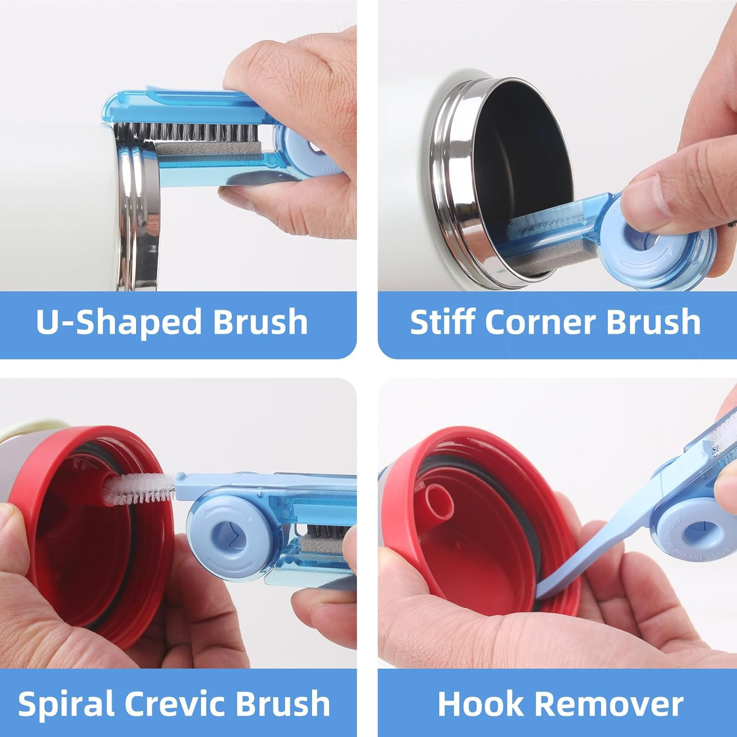 Water Bottle Cleaner Kit for Owala 24/32/40Oz,3 Pack | Extra Long Silicone Bottl