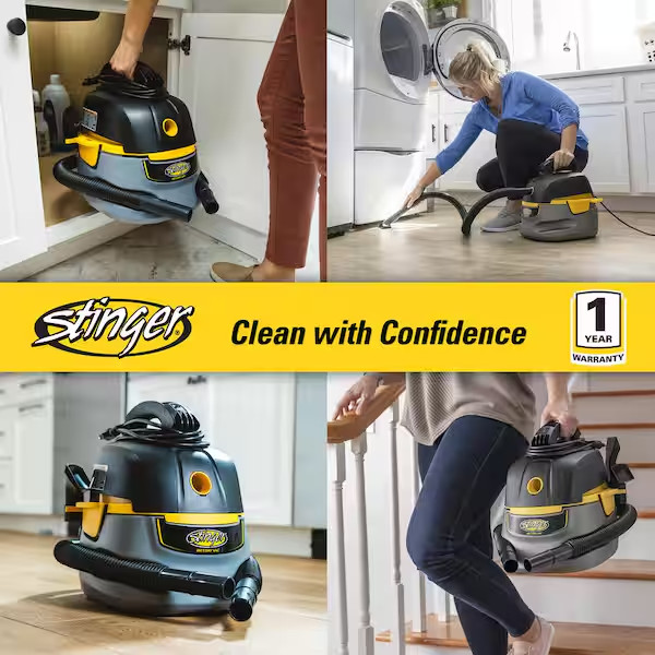 small portable wet/dry vac car auto detail shop vacuum cleaner blower 2.5-gallon