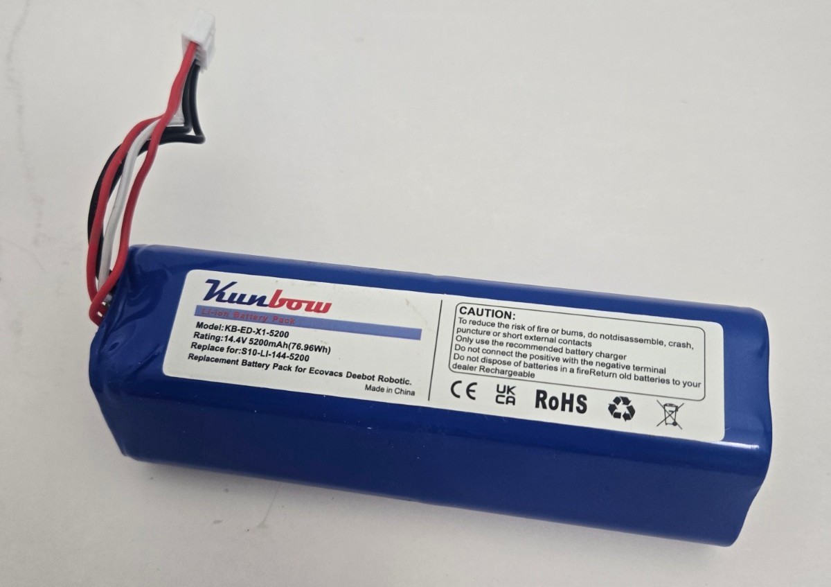 Kunbow 5200mAh Replacement Battery for Ecovacs Deebot Ozmo 950 DX9G Deebot X1
