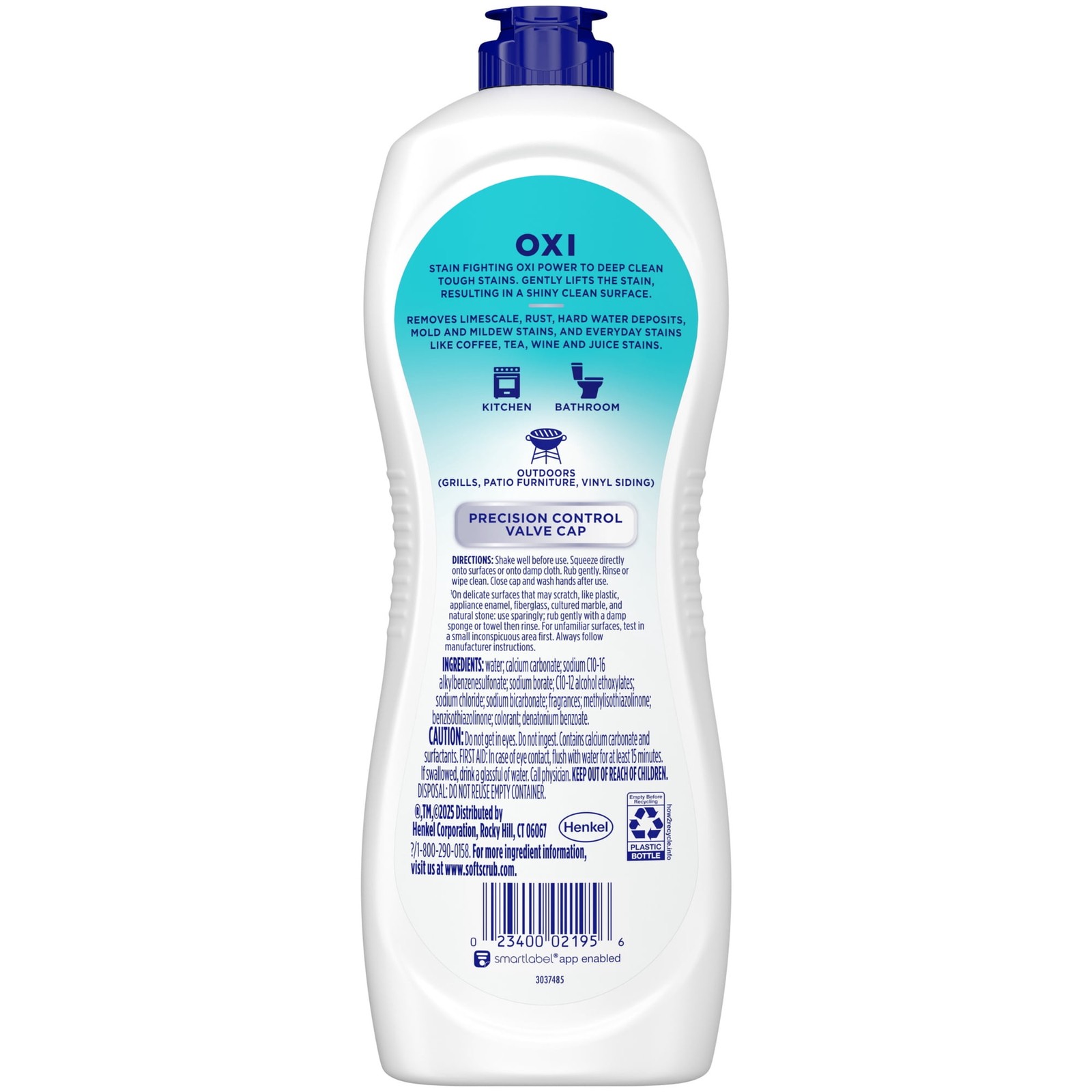 (2 Pack) Soft Scrub Multi-Purpose Cleanser with OXI, Surface Cleaner, 24 Ounce