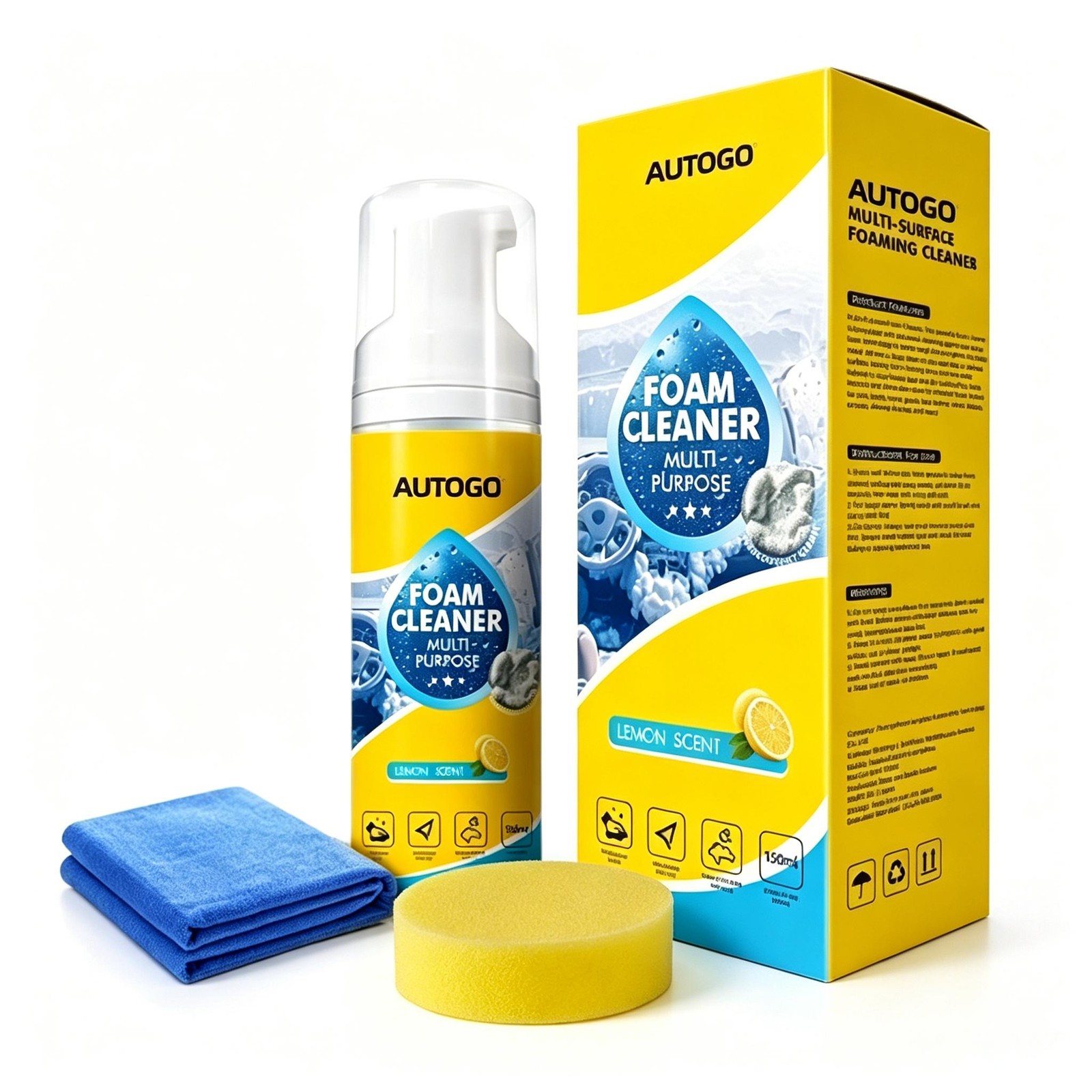 4-in-1 Multi-Enzyme Foam Cleaner, Deep Cleaning Spray for Car Kitchen Bathroom