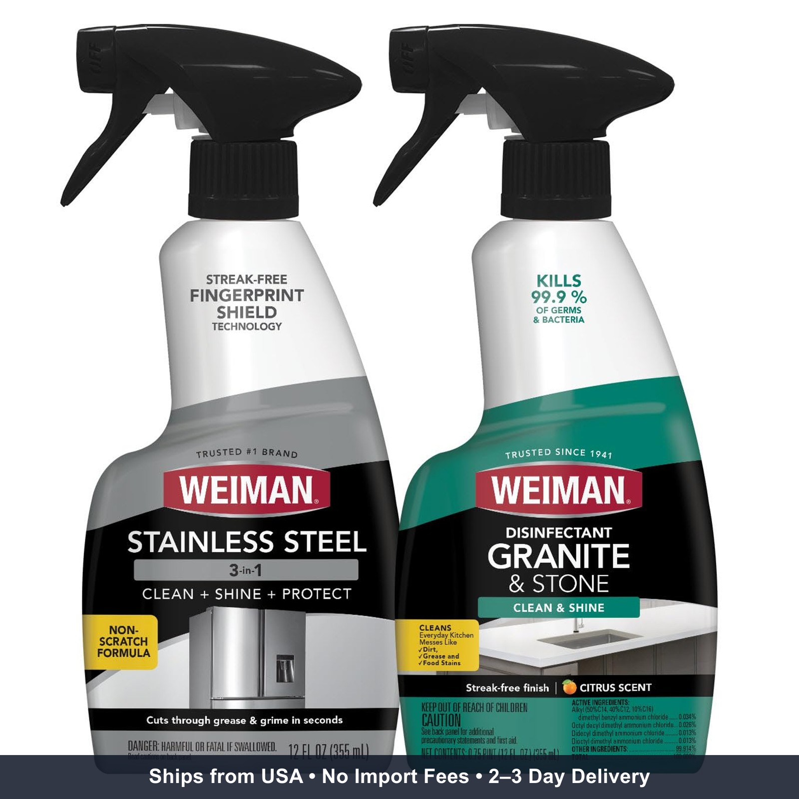 Weiman Stainless Steel & Granite Cleaner – 12 Ounce