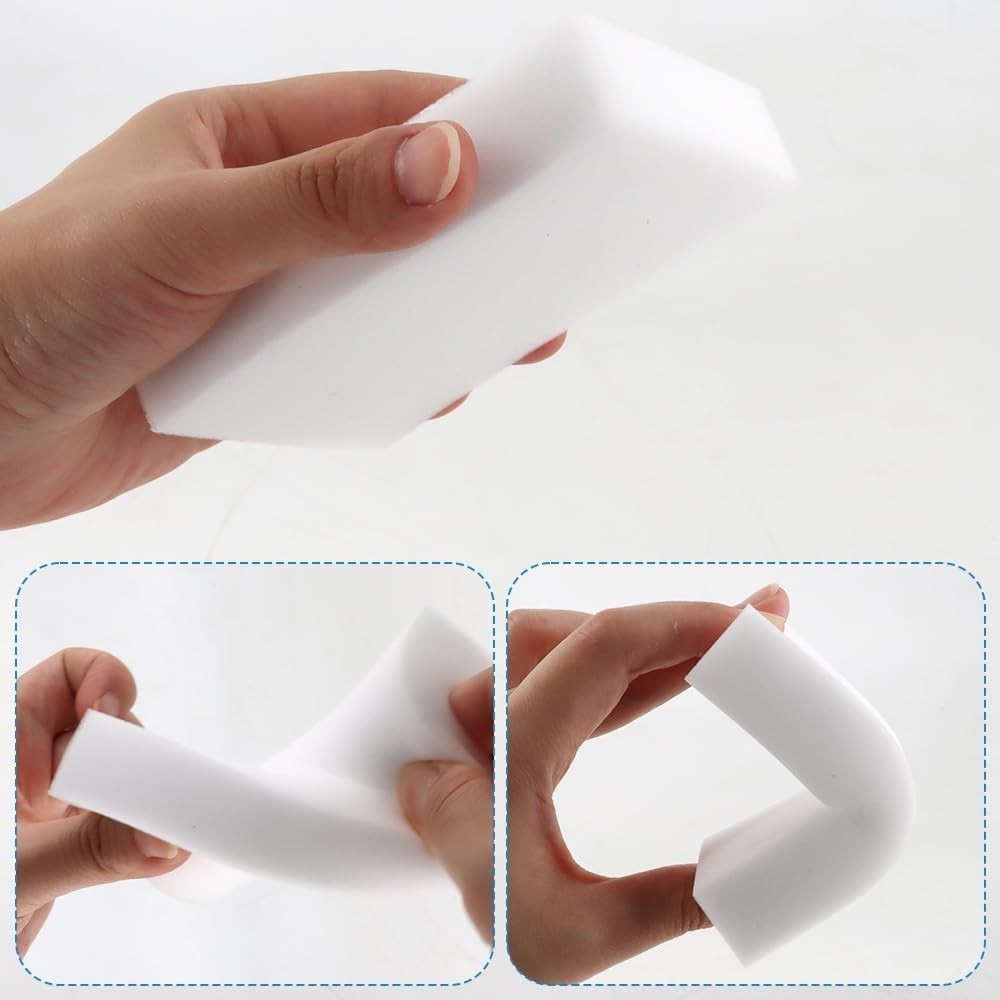100 Pack Heavy Duty Melamine Sponge, Magic Cleaning Sponges Eraser for Kitche…