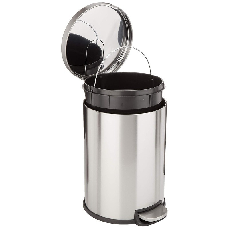 5.3 Gallon Stainless Steel Step Trash Can Kitchen Office Waste Bin Durable Home