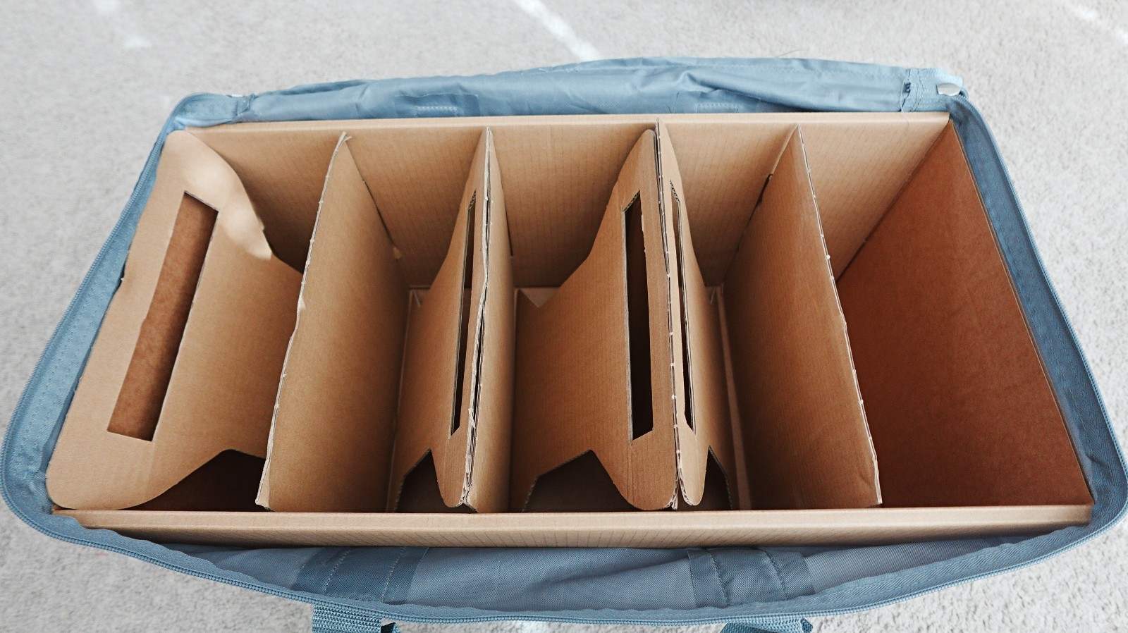 Oversized Collapsible Tote Bag Cardboard Frame Rectangular Reusable Storage