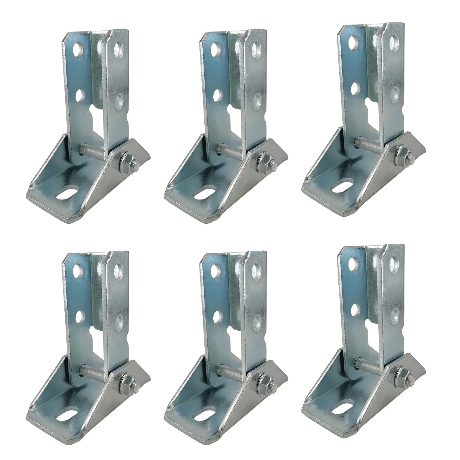 6 PCS Adjustable Brace Fitting 180 Degree Turn Joint Connector 15/8 Inch