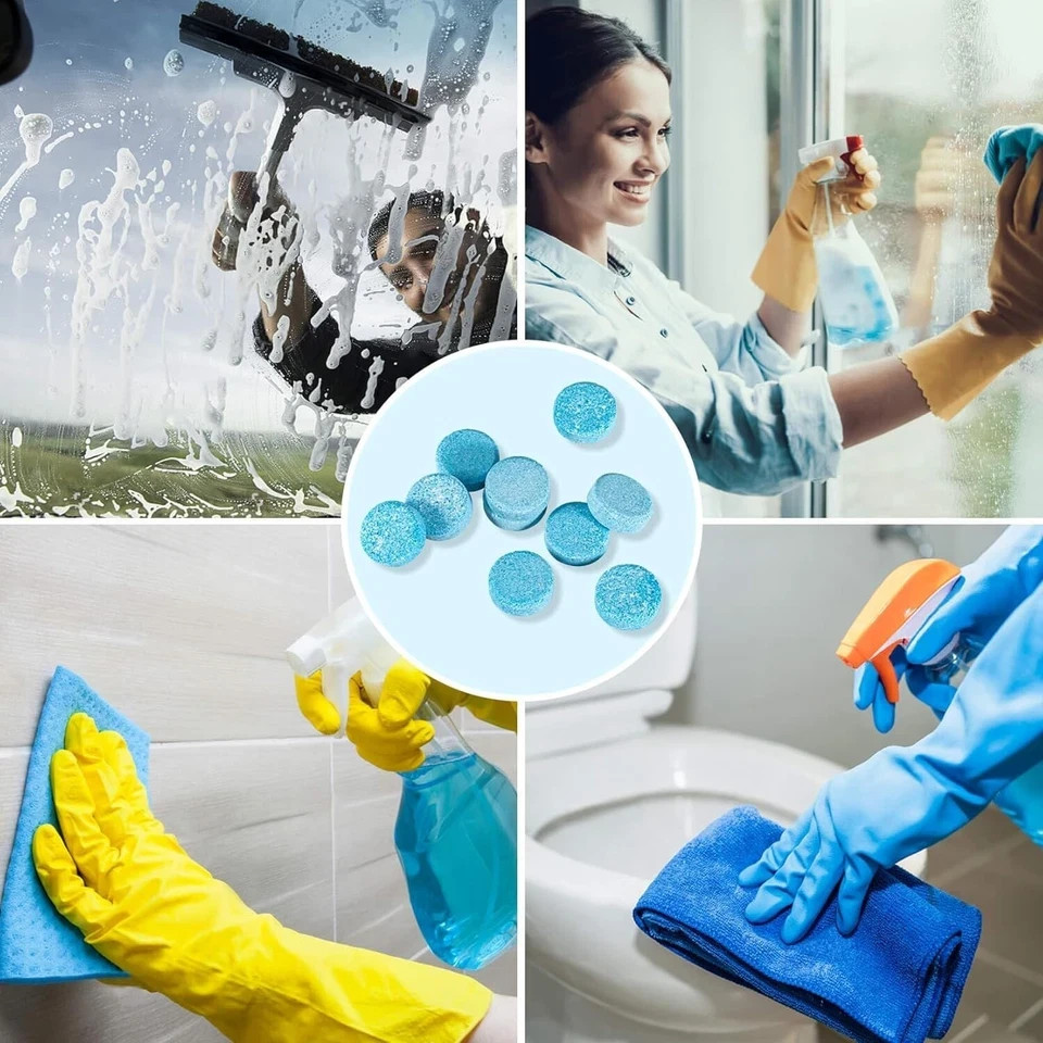 Car Windshield Washer Tablets, Washer Fluid Tablets Glass Cleaner, 100 Pcs…