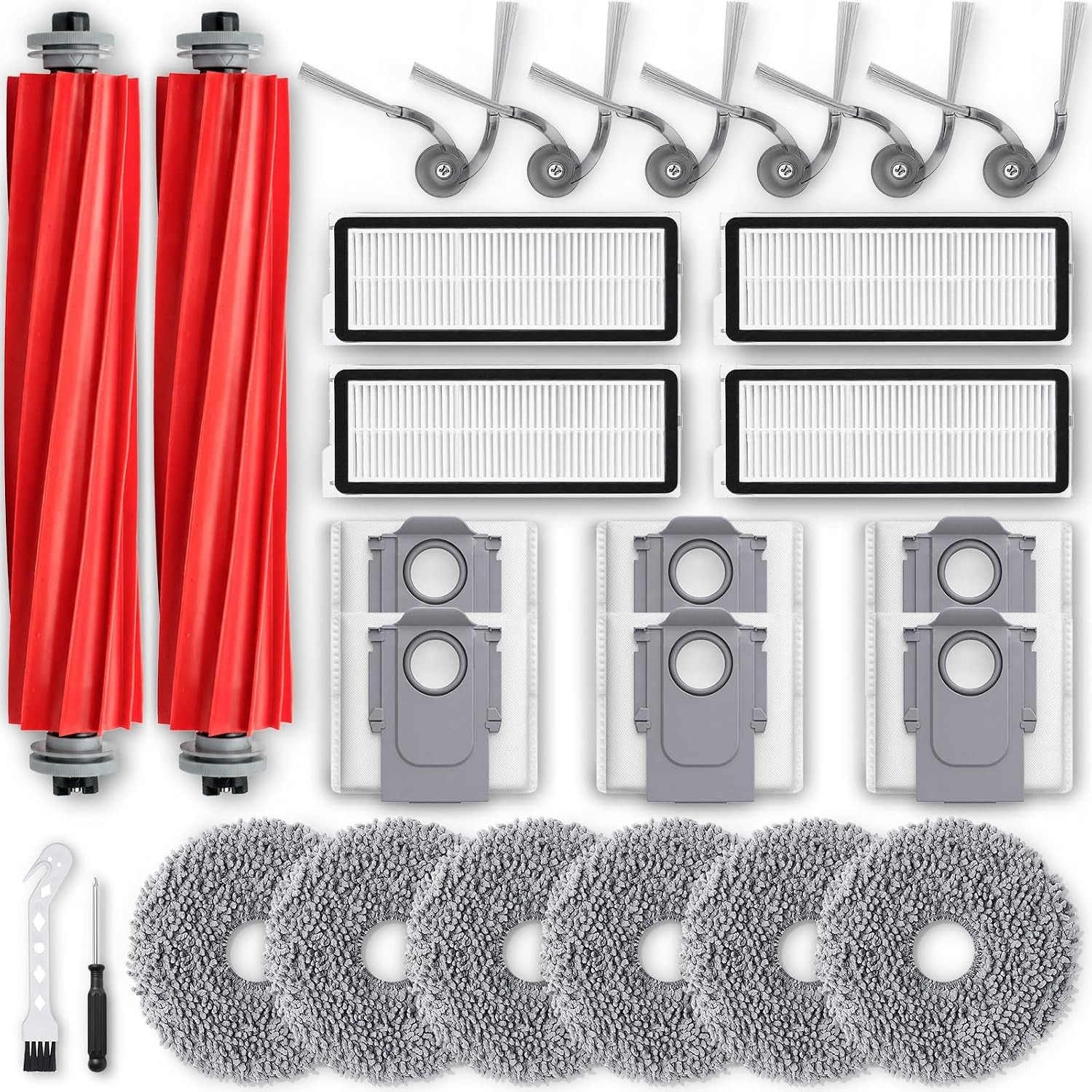 Roborock QV 35A/35S Replacement Parts Set – 26 Items for Ultimate Cleaning Power