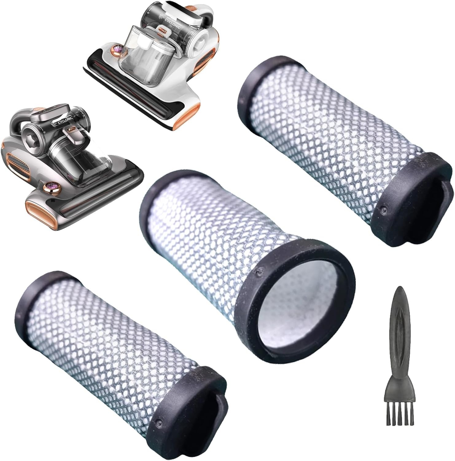 3Pack Filters Replacement Compatible with JIGOO T600 Mattress Vacuum Cleaner