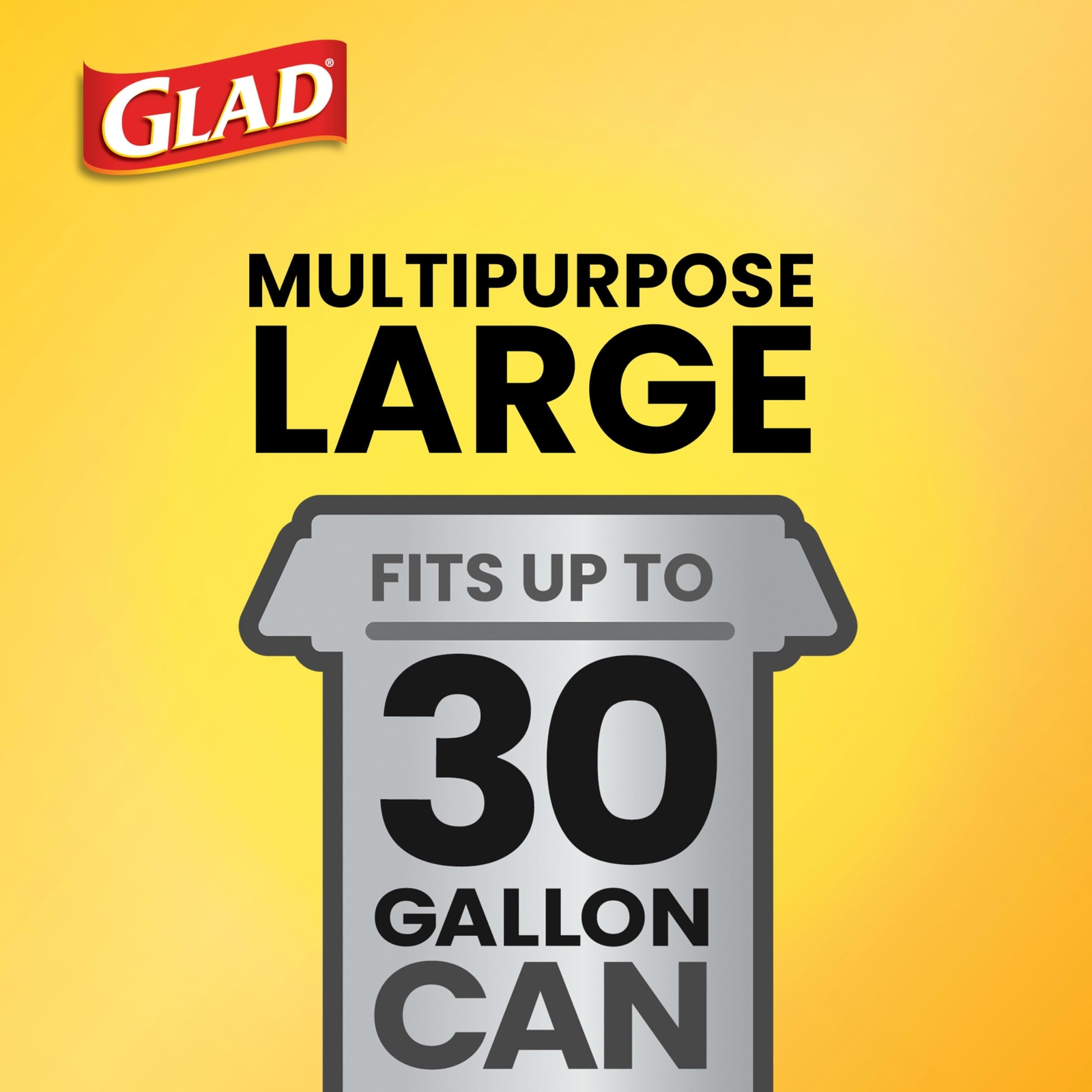 Glad ForceFlex Clorox 30 Gallon Trash Bags 50 Count Mountain Air Scent