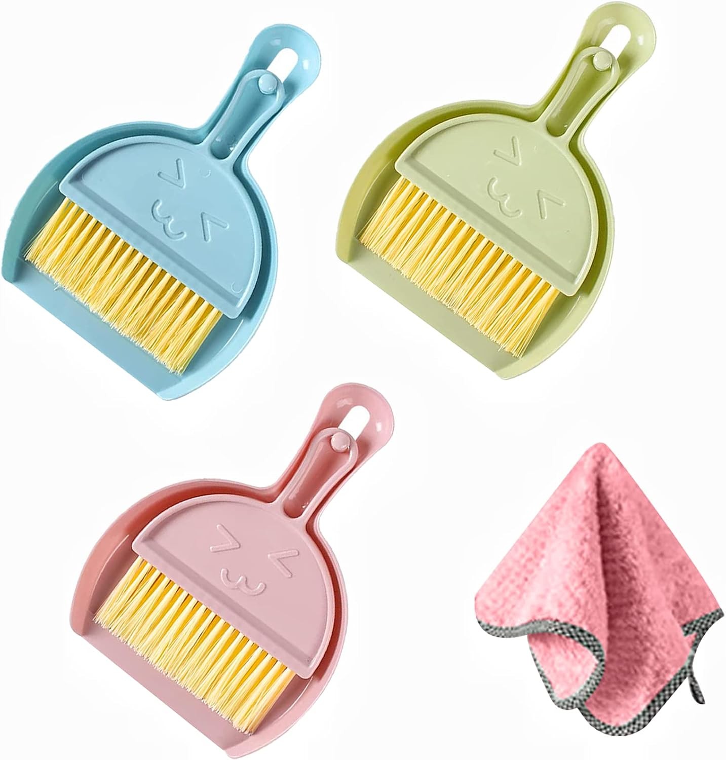 3 Packs of Mini Little Broom and Dustpan, Small Dustpan and Brush Set, Kids