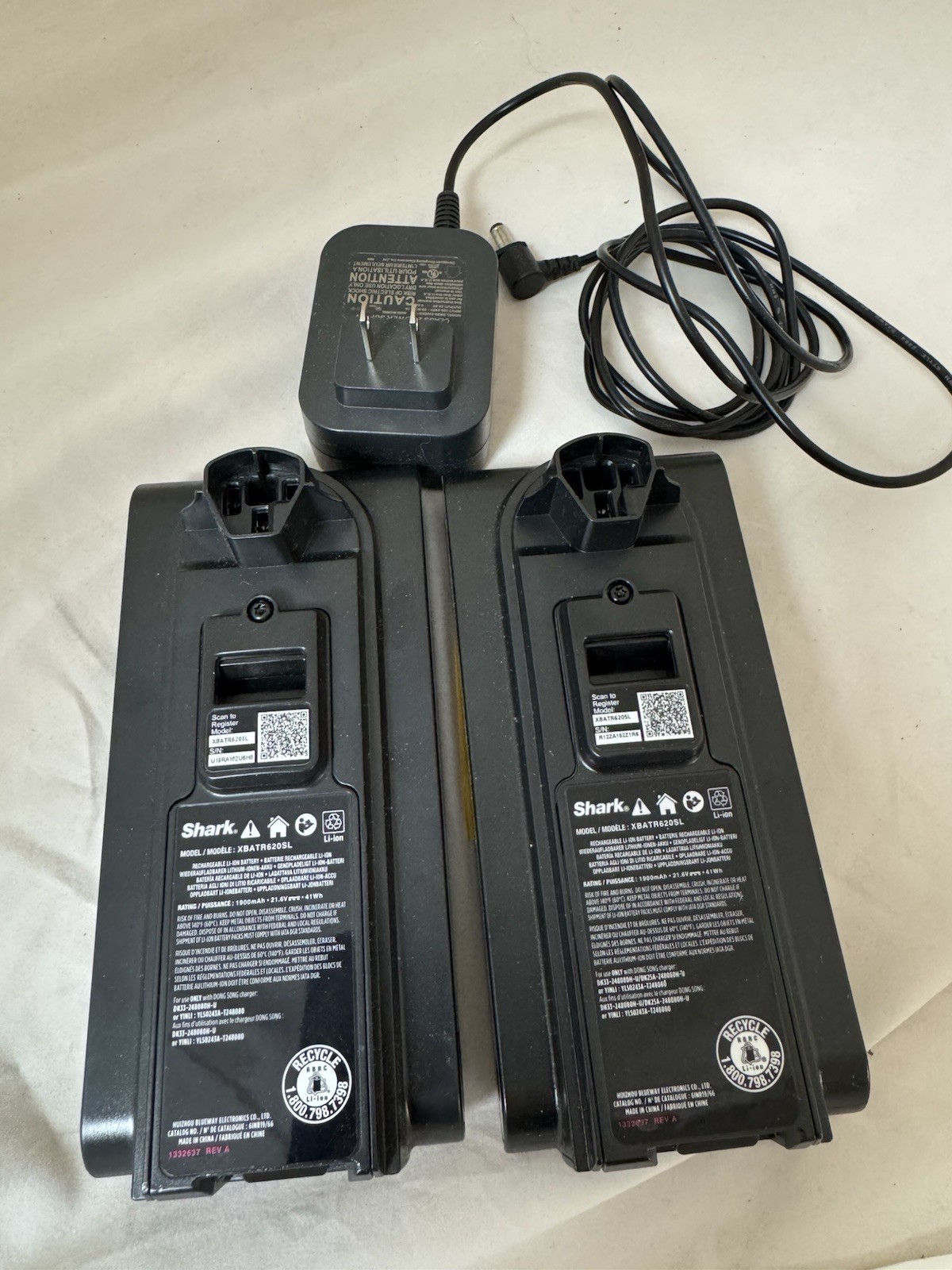 Shark Vacuum Batteries (2) For Battery Model XBATR62DSL