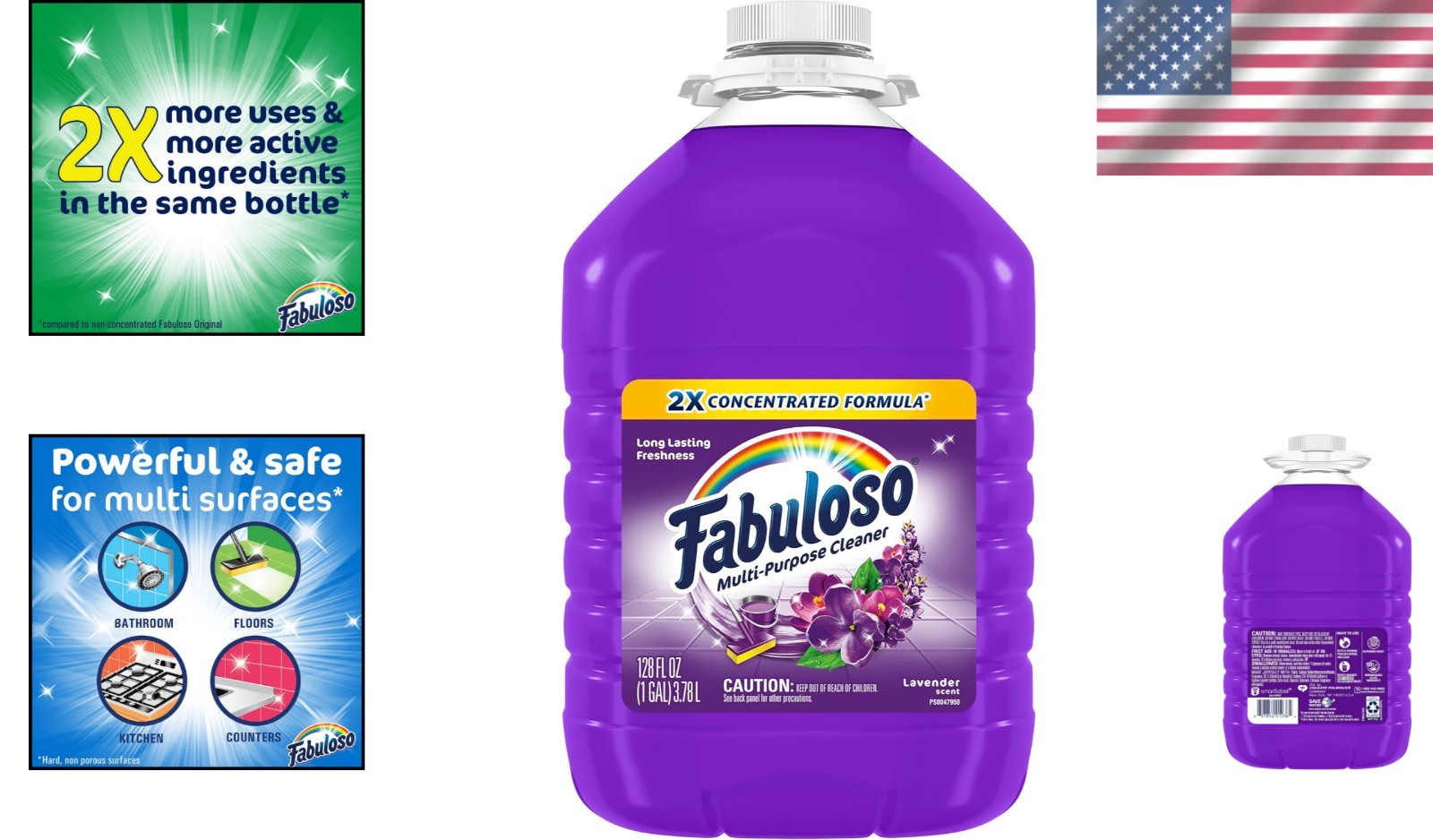 2X Lavender Multi-Purpose Cleaner 128 fl oz – No Rinse & Long-Lasting Freshness