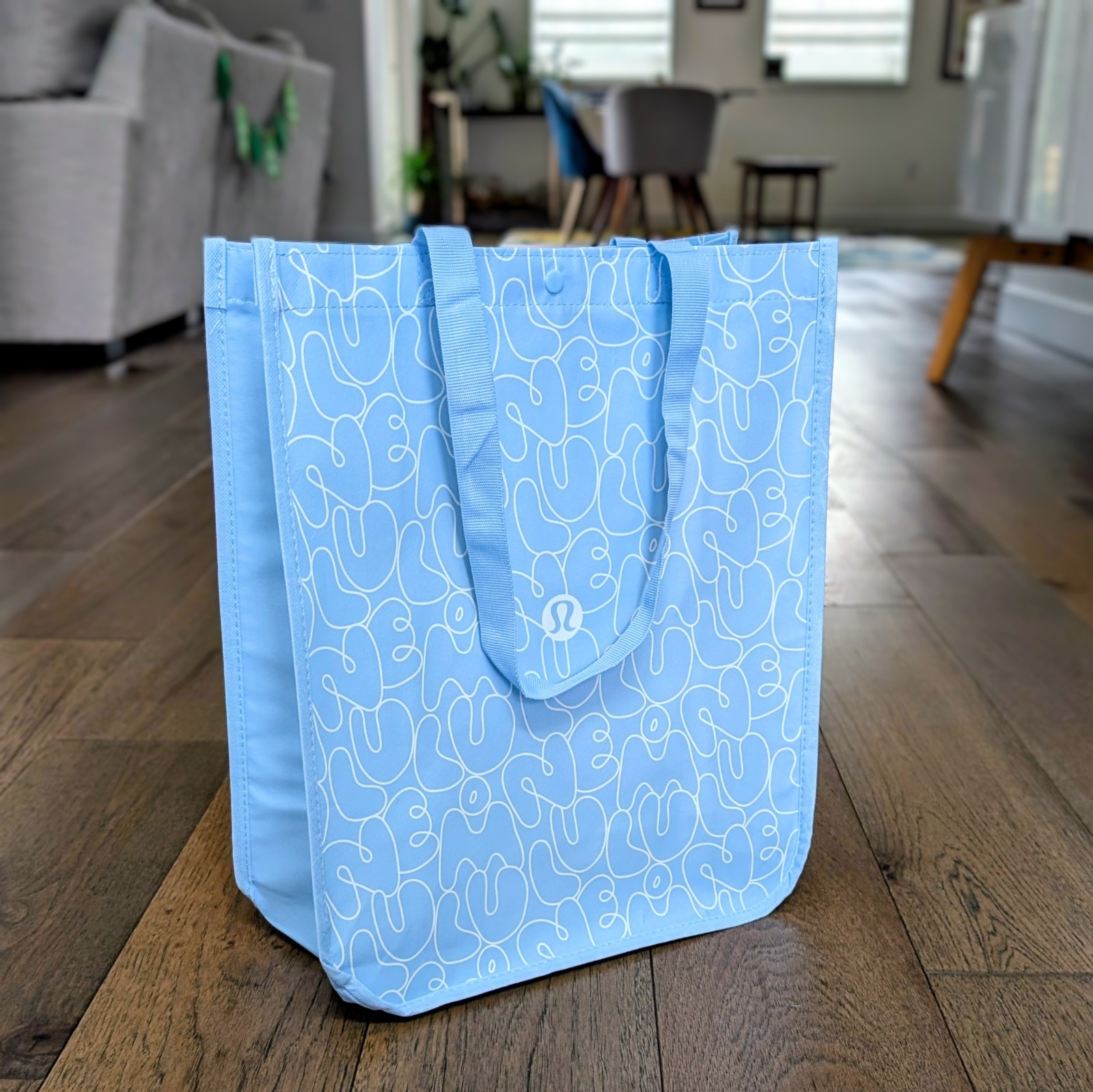 Lululemon Large Reusable Shopping Tote Lunch Bag 🩵 Light Blue 🩵 *NEW!* Ships⚡
