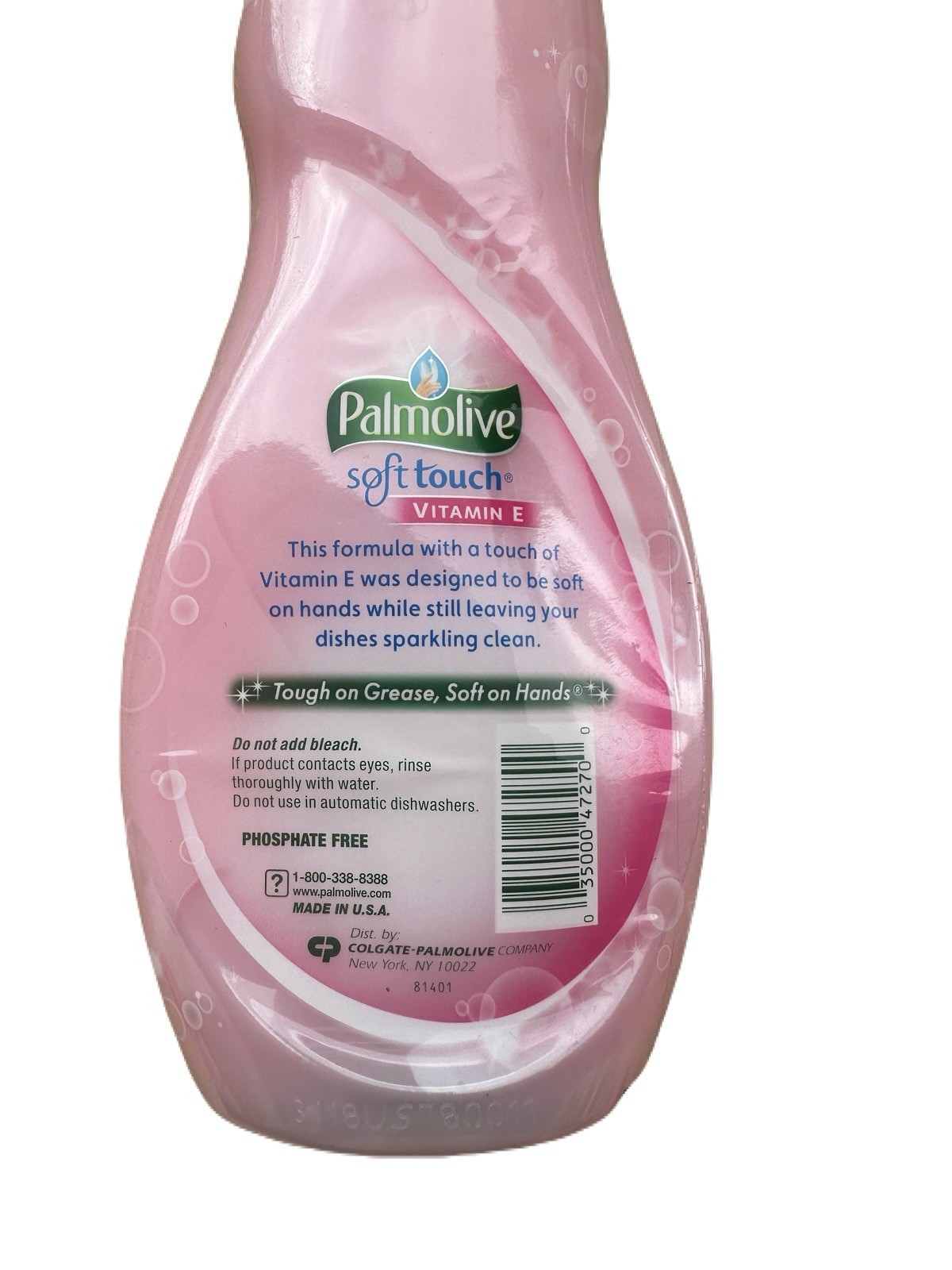 Palmolive Soft Touch Vitamin E Ultra Concentrated Pink Dish Liquid Soap 25Oz NEW