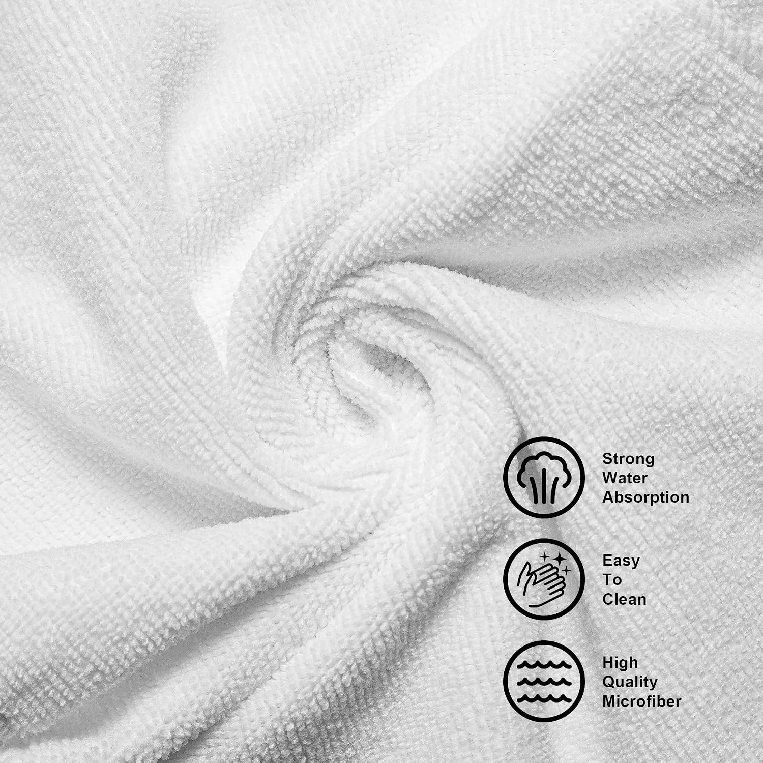 90 Pack 14×14 Microfiber Cleaning Cloths