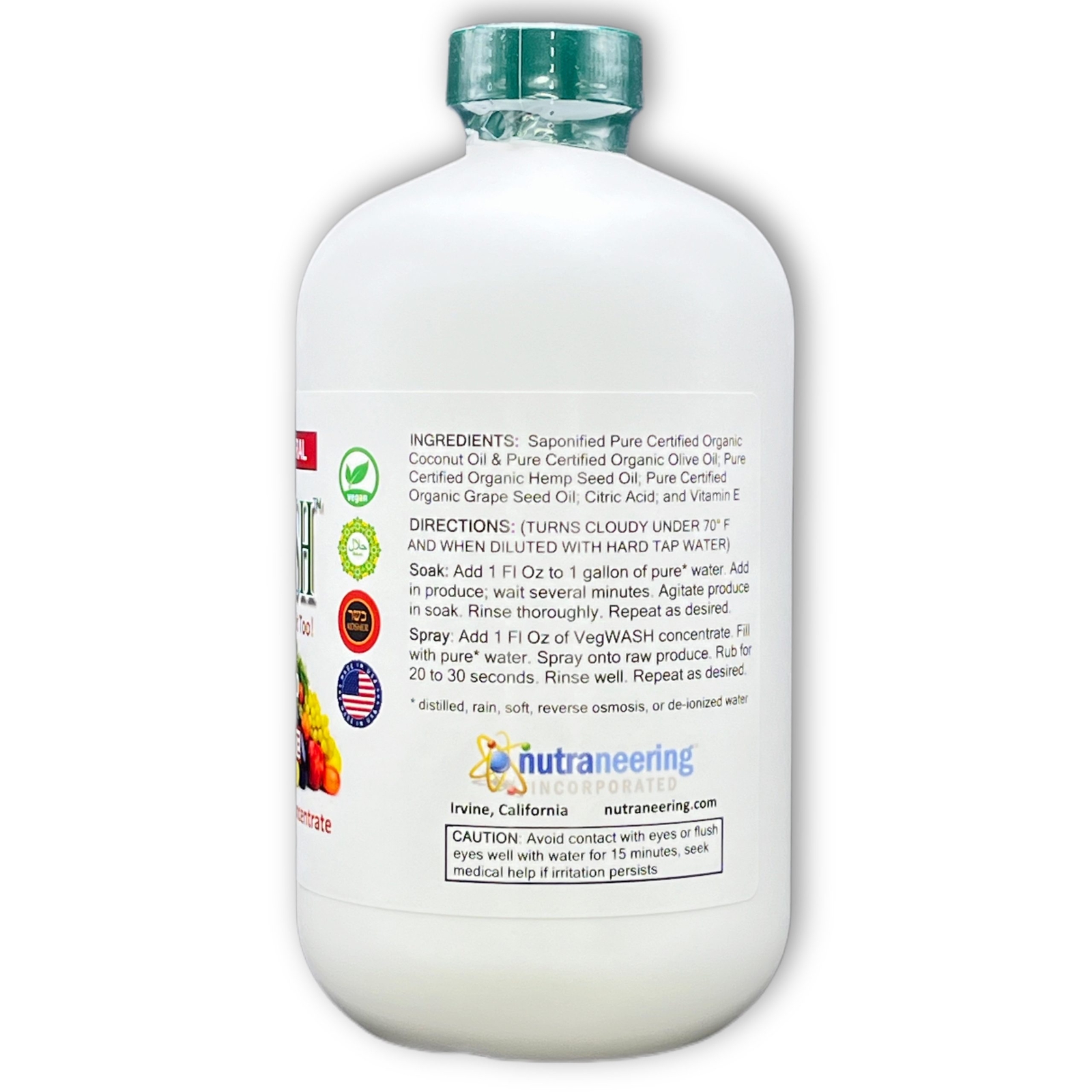 VegWASH™ Raw Produce Cleaner Concentrate (Unscented): 19 Fl Oz Makes 2.375 Gal