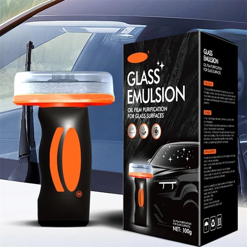 Automotive Oil Film Cleaner Car Windshield Oil Film Remover w/ Brush Head