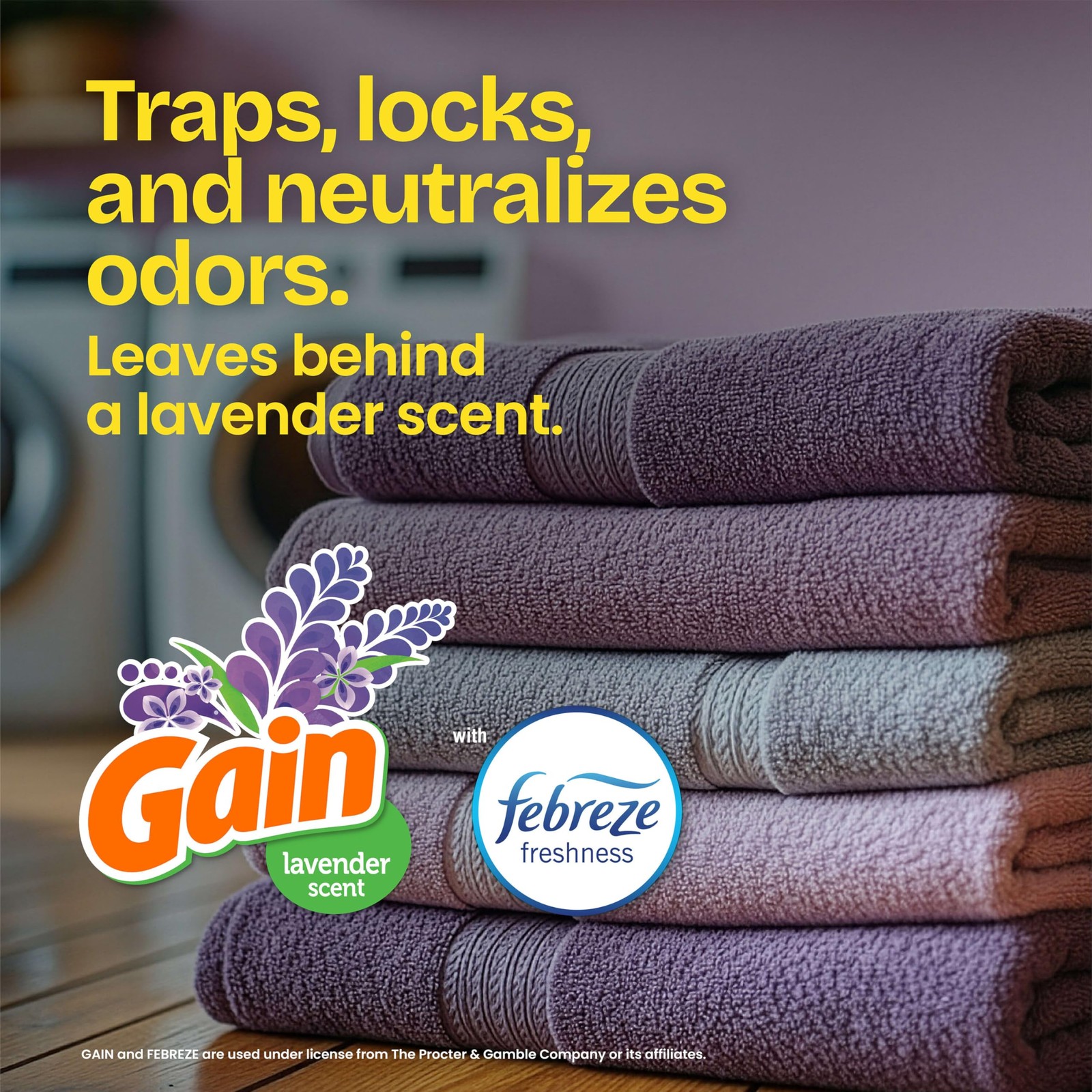 Glad ForceFlex Tall Kitchen Trash Bags 13 Gal Gain Lavender with Febreze 40 Ct