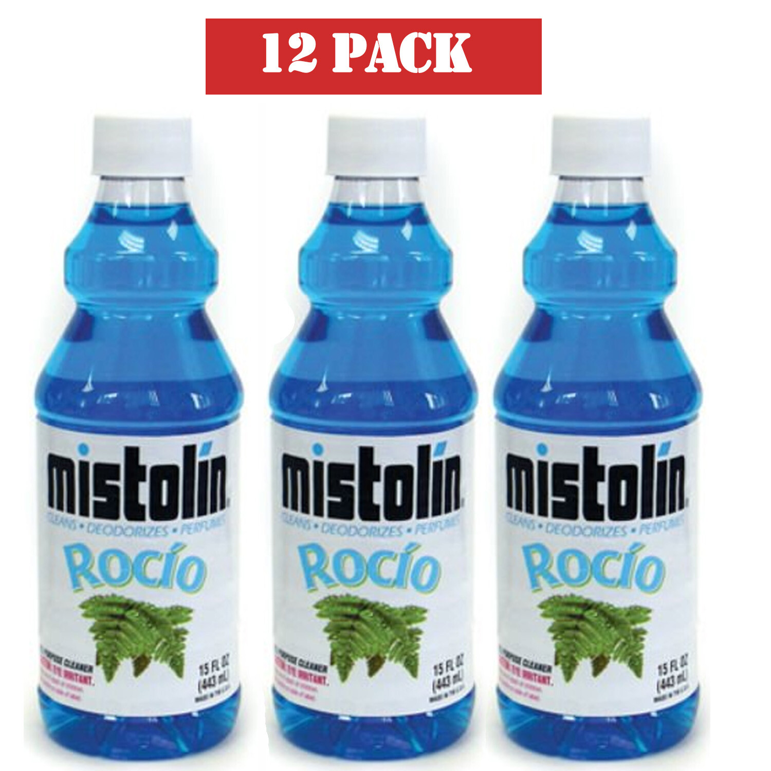 12 Pack Mistolin All Purpose Cleaning Solution Morning Mist (Rocio) 15 fl oz