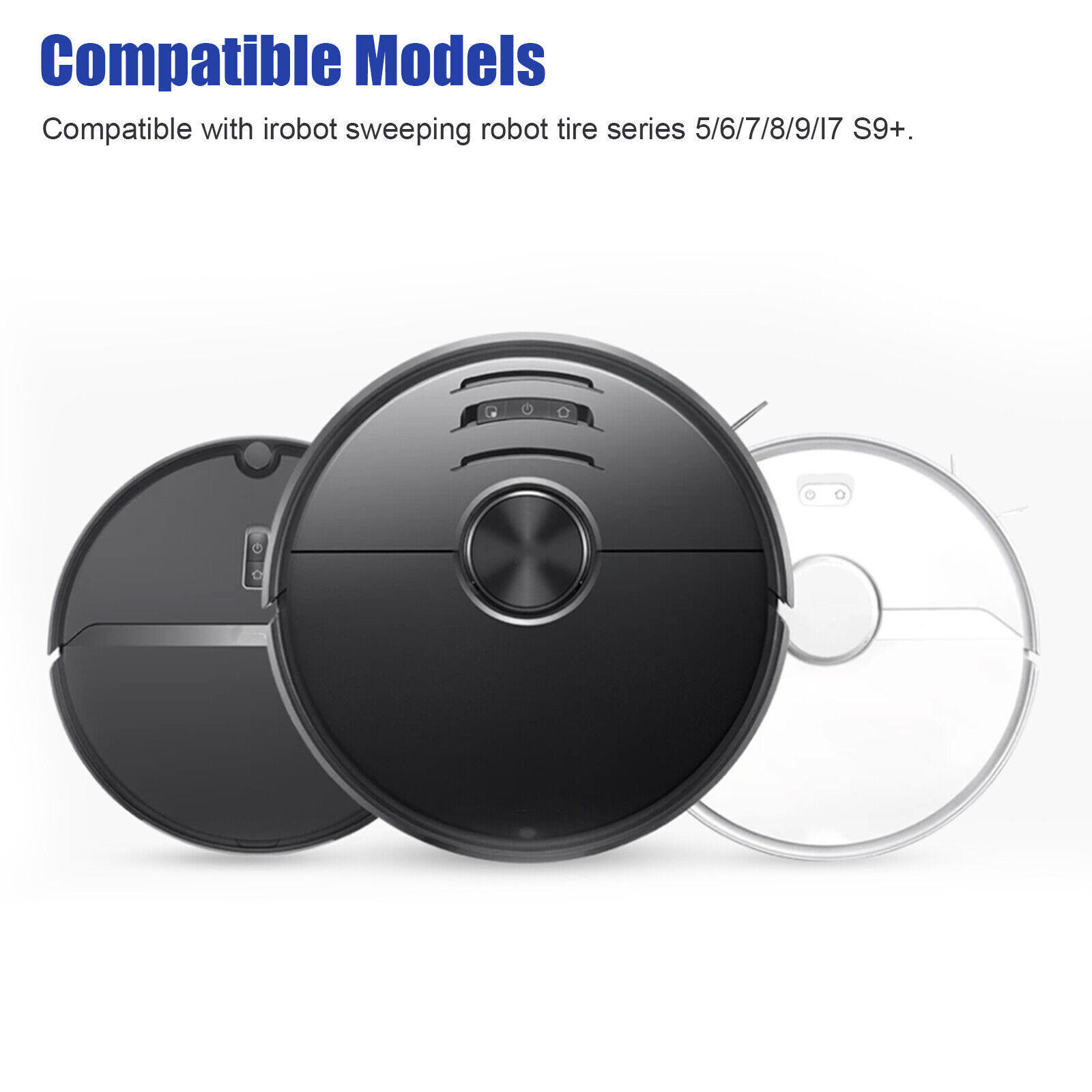 8 PCS Tires for IROBOT ROOMBA Wheels Series 500, 600, 700, 800, 900 i7 Anti-slip