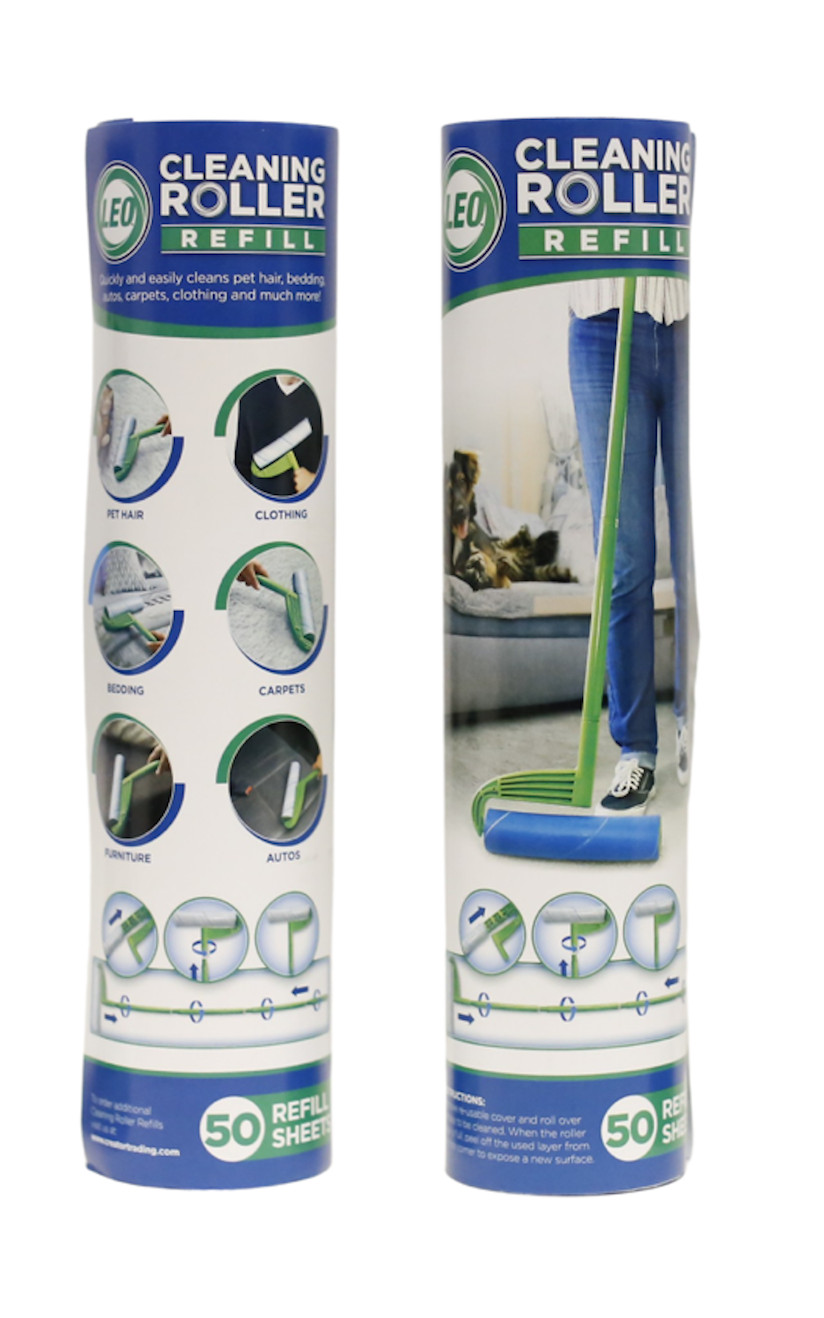 Leo Cleaning Roller or Refill 50 Sheets per roll 2/3/6 packs pet hair removal