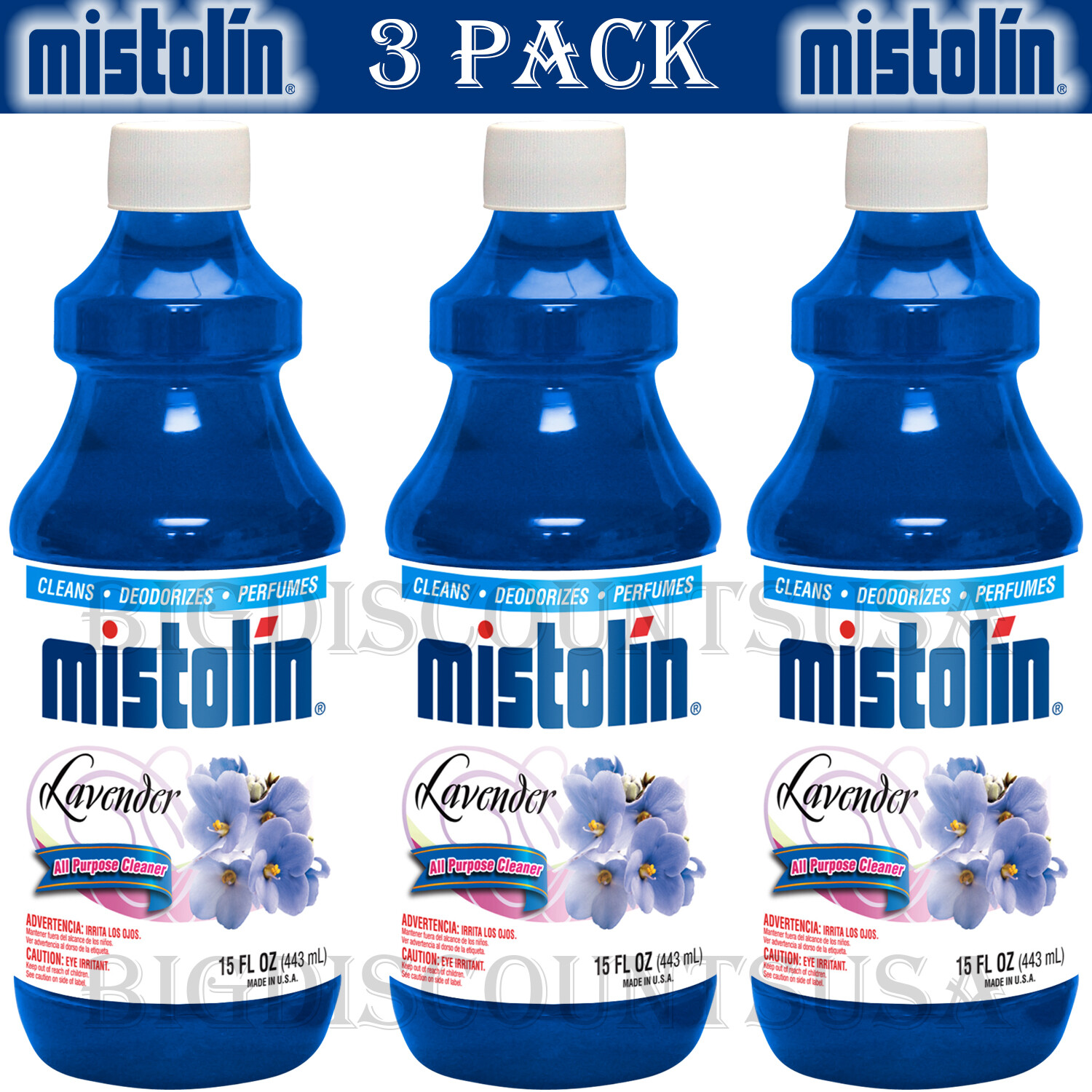 Mistolin All Purpose Cleaning Solution Lavender 15 fl oz (3 PACK)