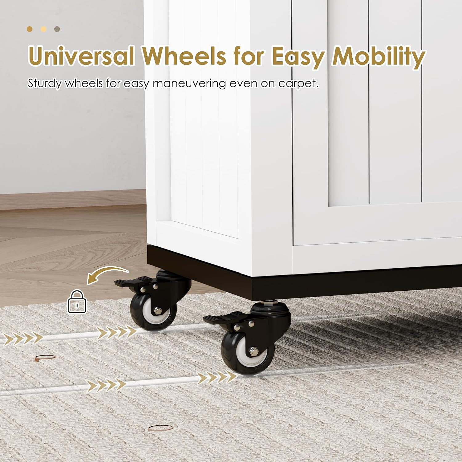 Rolling Ironing Board with Storage Cabinet, Folding Ironing Board | Small Ironin