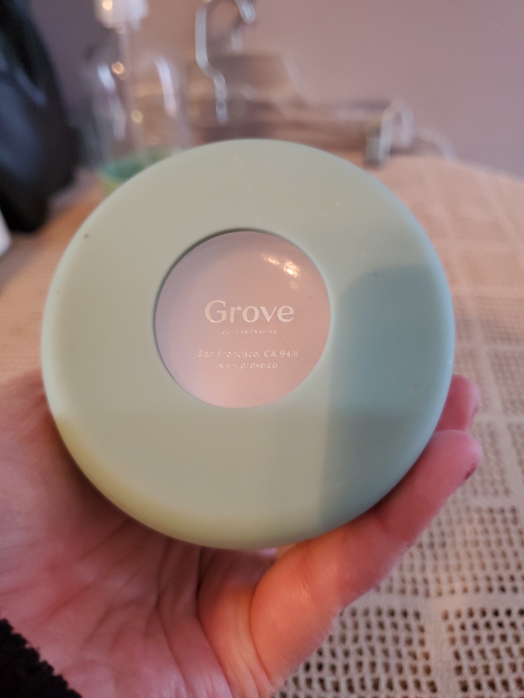 Grove Collaborative 16oz Glass Spray Bottle With Aqua Silicone Sleeve New Extra