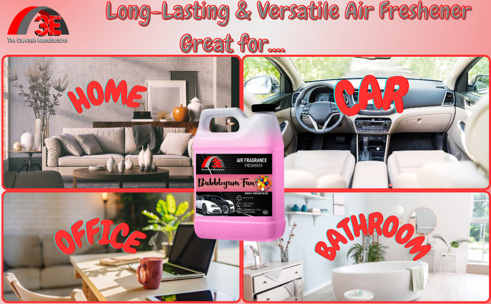 3E Bubble gum Fun 64 fl oz Air Freshener Odor Eliminator, Half Gal FREE SHIPPING