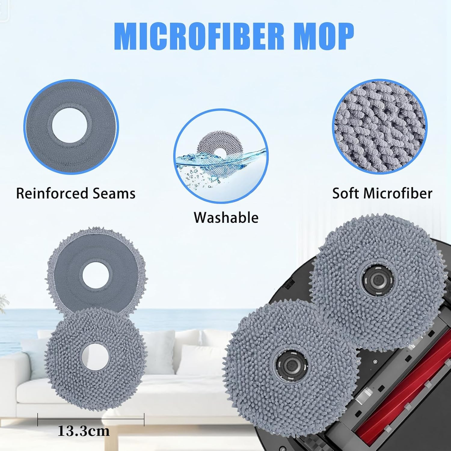 20 Piece Replacement Parts Kit for Roborock QV35A QV35S QR798 QR598 Robot