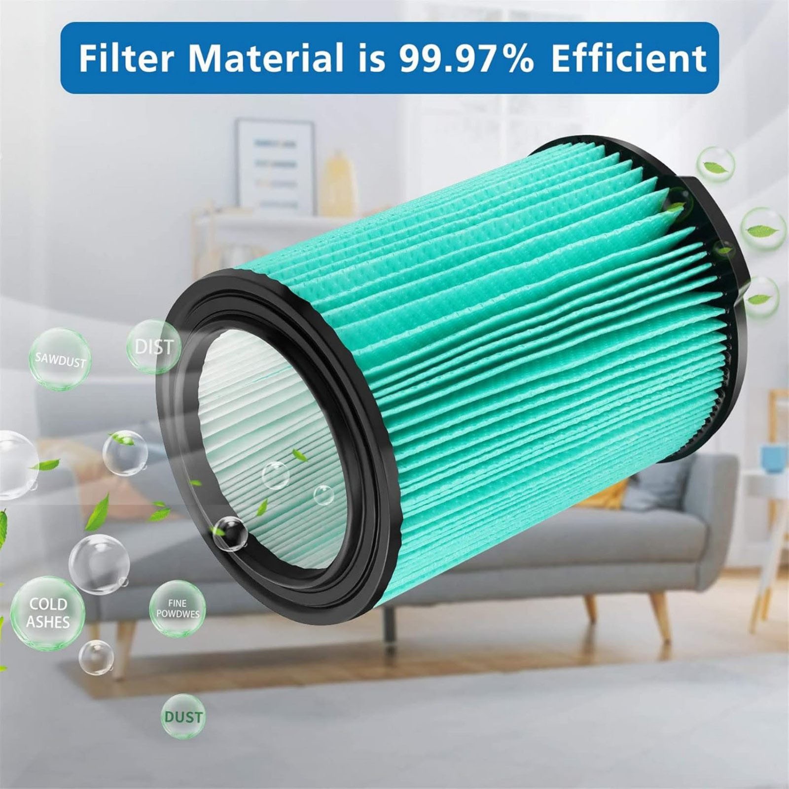 Filter Repair For VF6000 For Ridgid Vacs 5-20 Gallon Wet/Dry Vacuums: WD0671