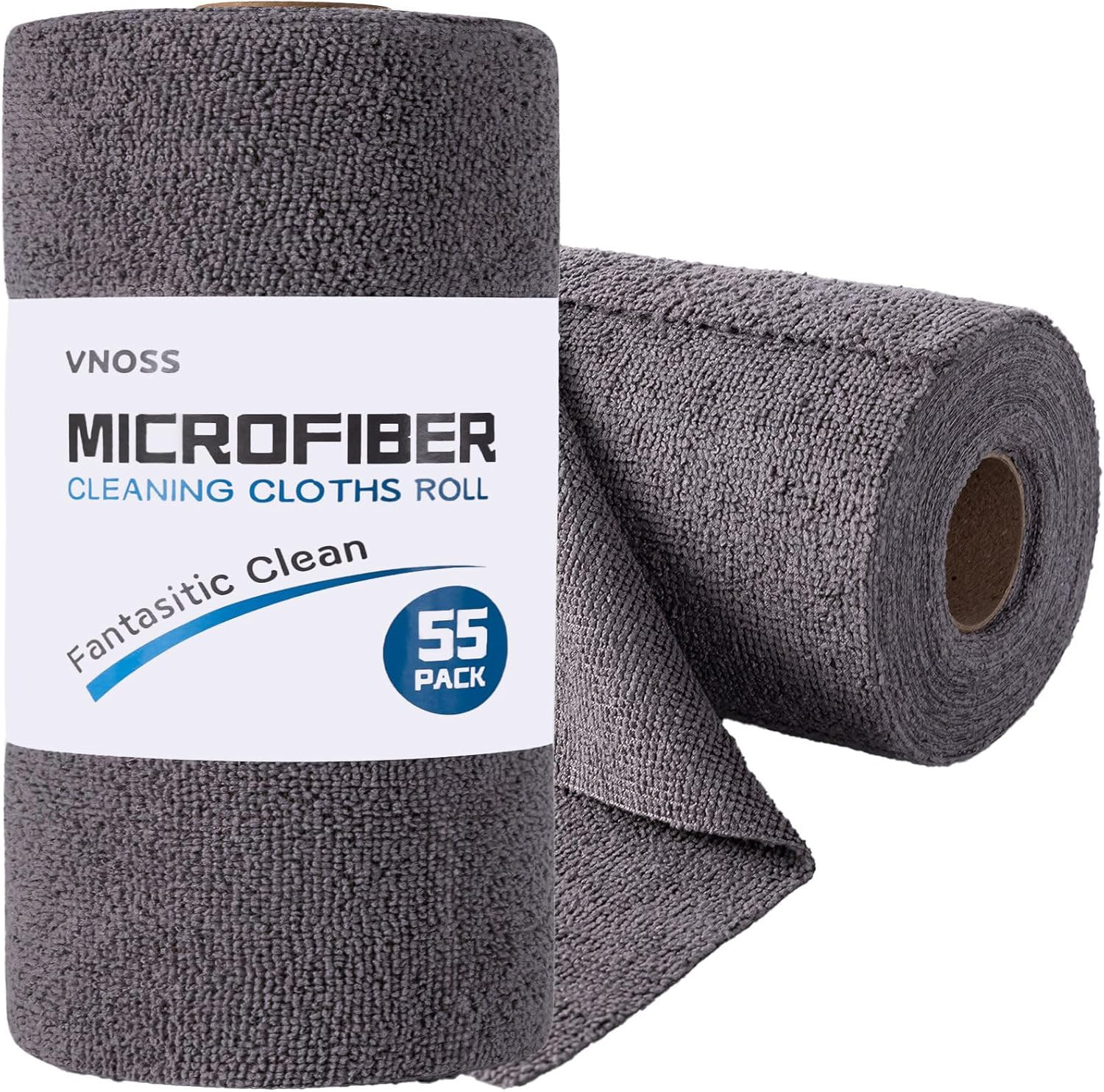 55 Pack Microfiber Cleaning Cloth Roll, Tear Away Reusable Towels, 11″ X 9″, Ult