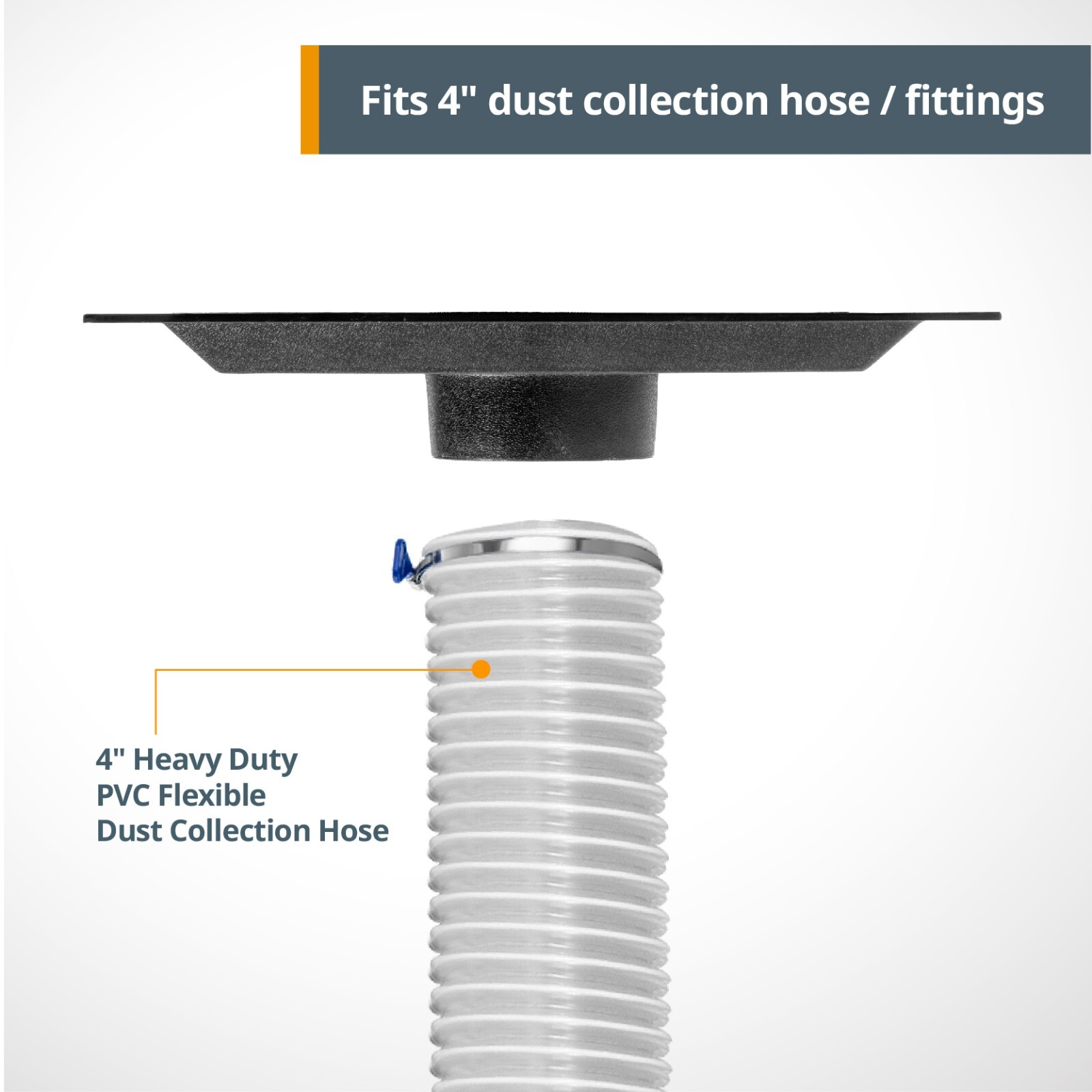 POWERTEC 12-Inch Table Saw Dust Hood for Dust Collection (70131)