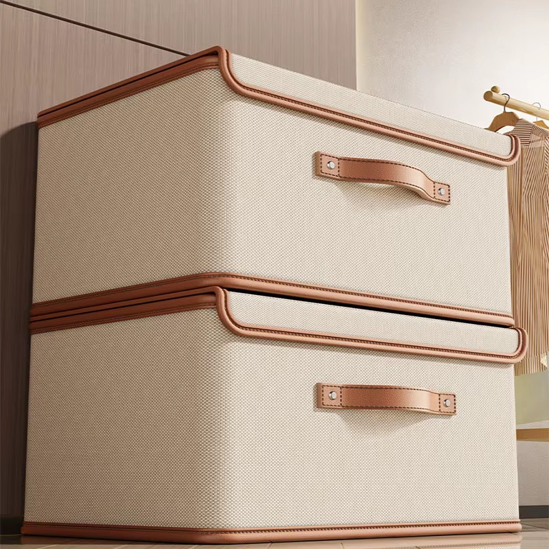 1Pc Oxford Cloth Large Flap with Lid Integrated Storage Box Cloth Storage Box Cl