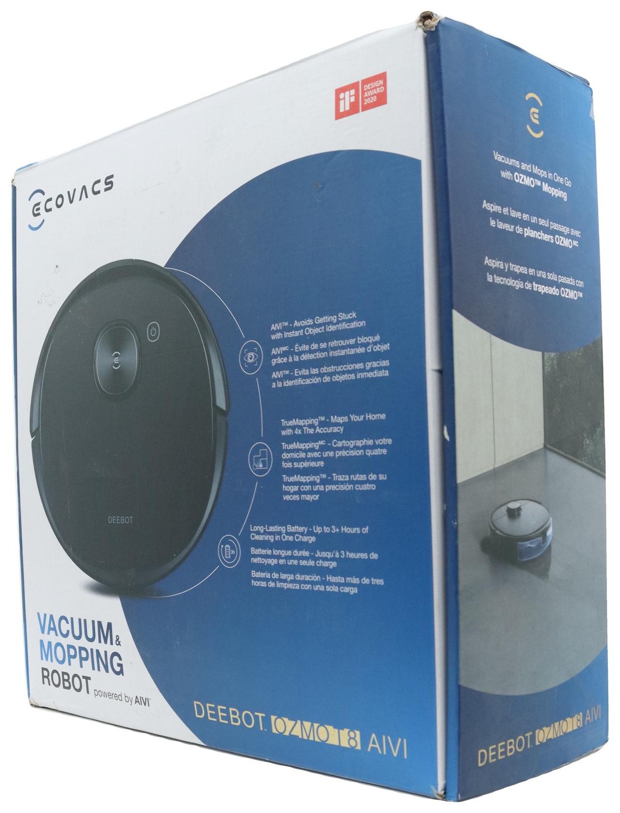 ECOVACS Deebot T8 AIVI Robot Vacuum Cleaner for Floors,Carpet, Vacumming and