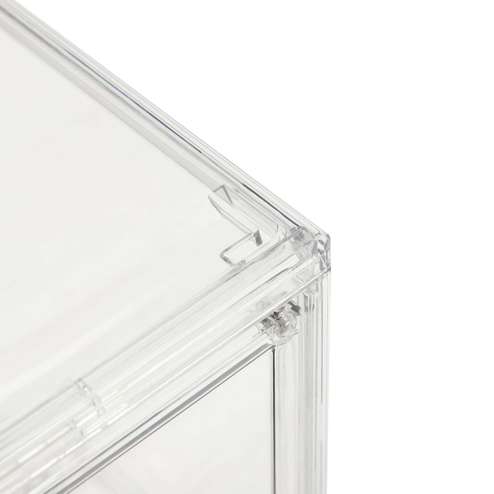Compact 2-Tier Display Shelf Clear Cake Cupcake Bread Storage Box Display Case