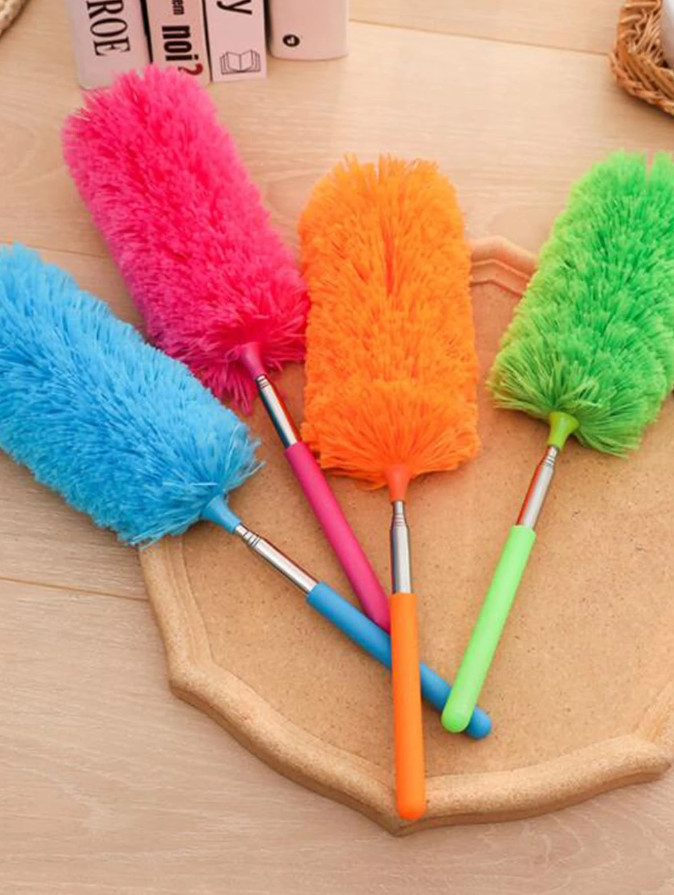 1pc Adjustable Stretch Extend Microfiber Duster, Household Dusting Brush Tool