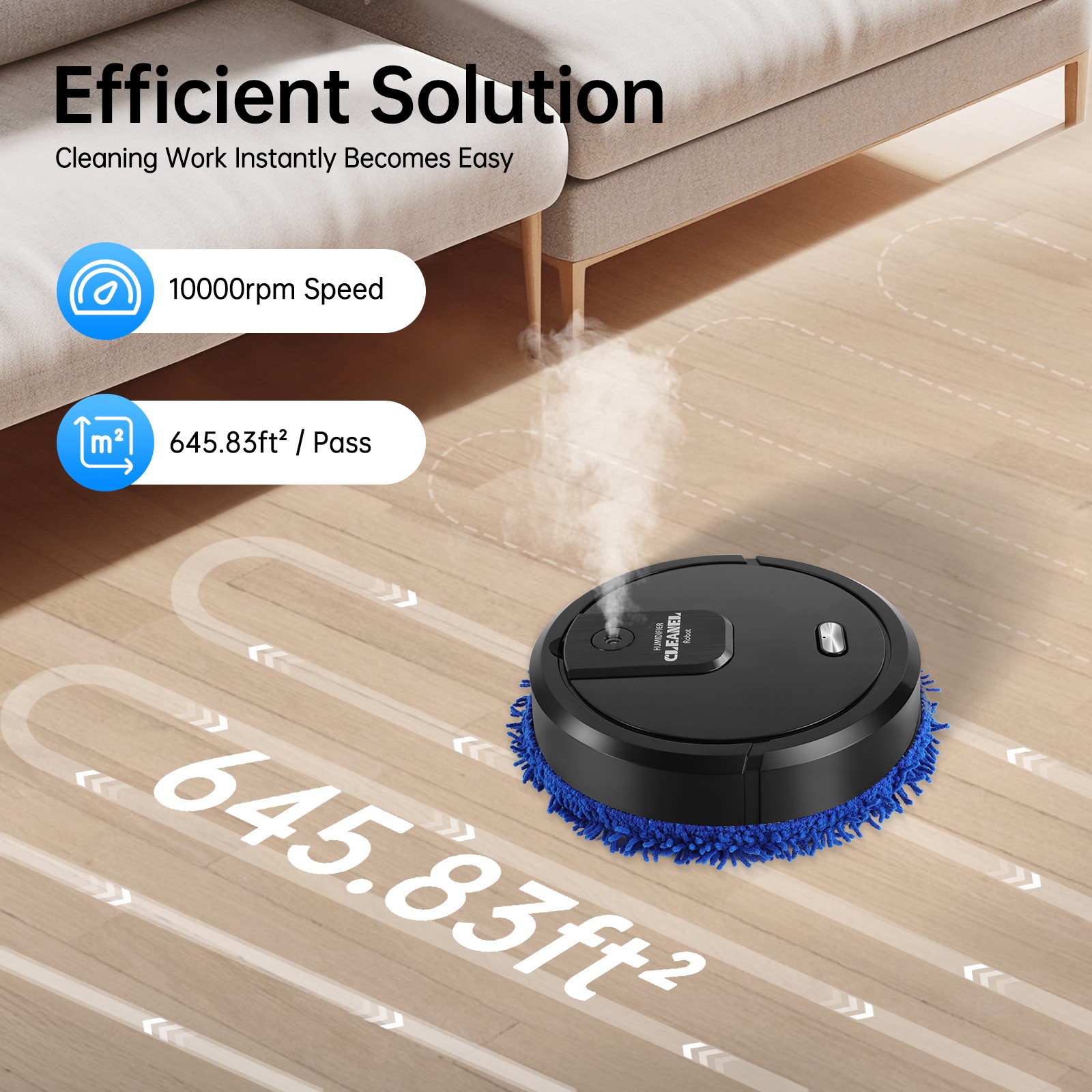 Robot Vacuum Cleaner Sweep And Wet Mopping Floors Smart Sweeping Cleaning Robot