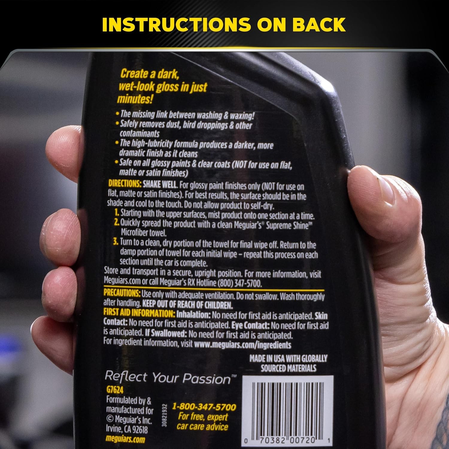 Meguiars Gold Class High Lubricity Quik Detailer Spray for Automotive Car