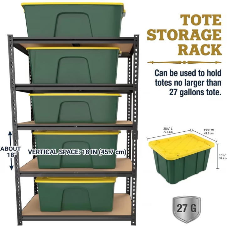 UBERLYFE Garage Storage Shelves Heavy Duty 2400 lbs, 72″H Metal Storage Shelves