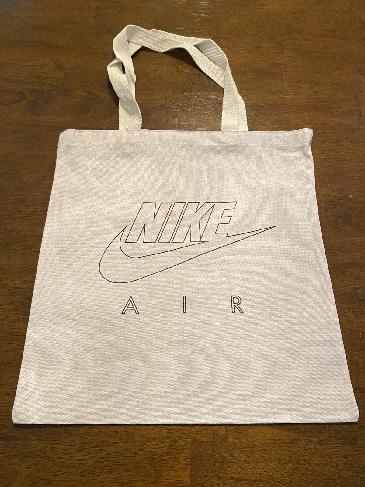 Nike AIR Shopping Tote Hand Bag Reusable White & Black Cloth 16 x 15 – One Bag