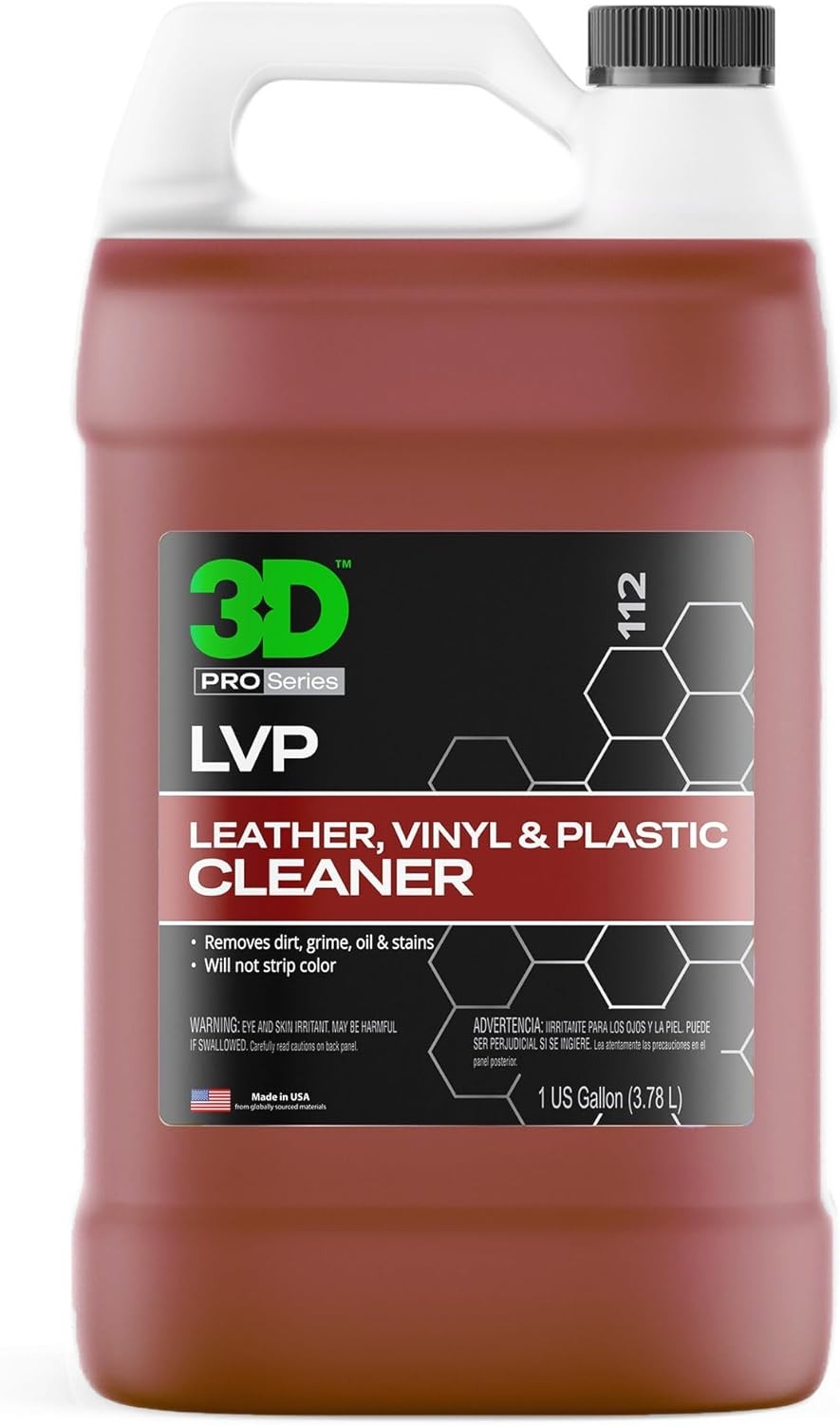 3D LVP Interior Cleaner 1 Gallon – Leather, Vinyl & Plastic Cleaner & Degreaser