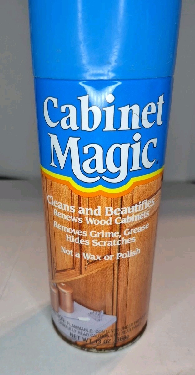 Vintage Original Cabinet Magic Cleaner 13 oz Aerosol Spray Can, 80% Full